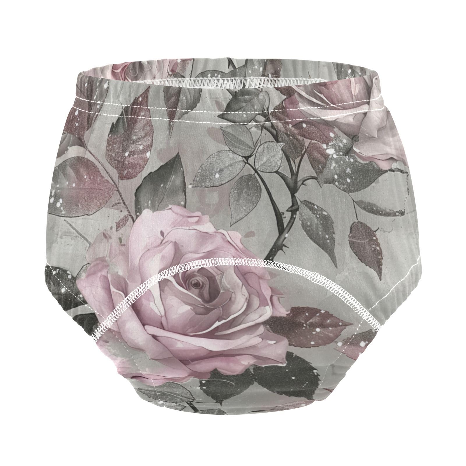 J JOYSAY Rose Grey Potty Training Pants for Toddlers - Unisex Baby Training Underwear 3 Pack (2T-5T) | Soft & Absorbent | Daytime & Nighttime Use | Perfect for Daycare, Travel & Home Potty Training