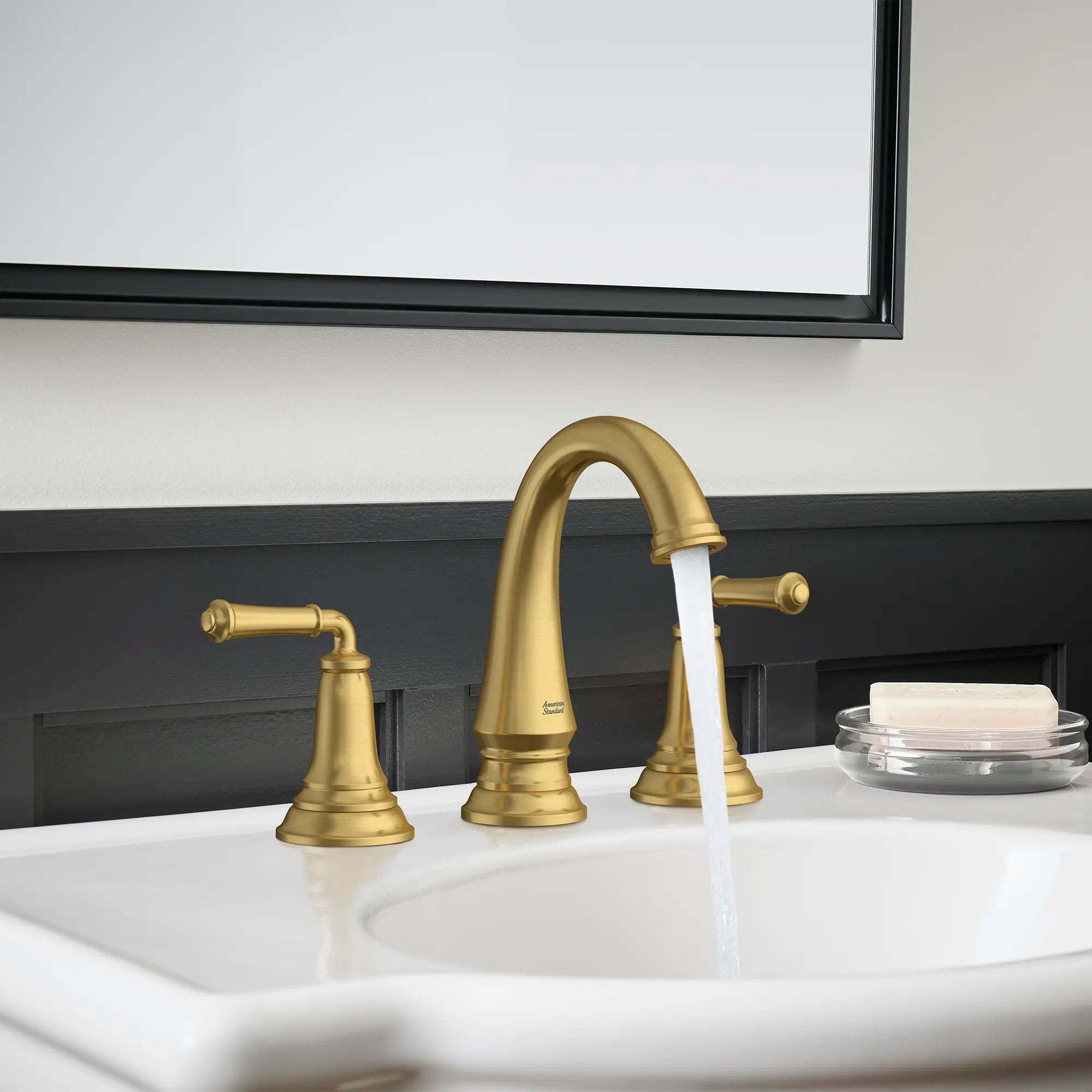 Delancey® 8 Inch Widespread 2 Handle Bathroom Faucet - 1.2 GPM/4.5 LPM Water-Saving Design with Lever Handles - Perfect for Vanities, Powder Rooms & Guest Bathrooms
