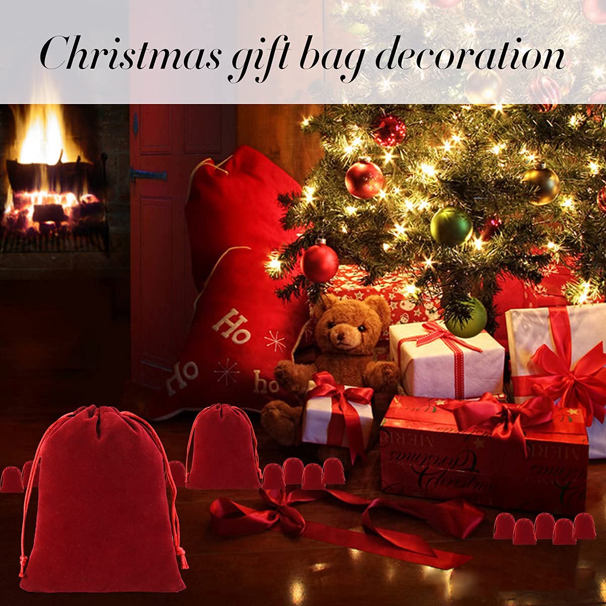 50Pcs Velvet Jewelry Drawstring Bags - 4.0x4.8 Inch Luxury Gift Pouches for Wedding Favors, Party Favors, Christmas Candy & Jewelry Storage - Perfect for Bridesmaid Gifts, Holiday Treats & Small Item Organization