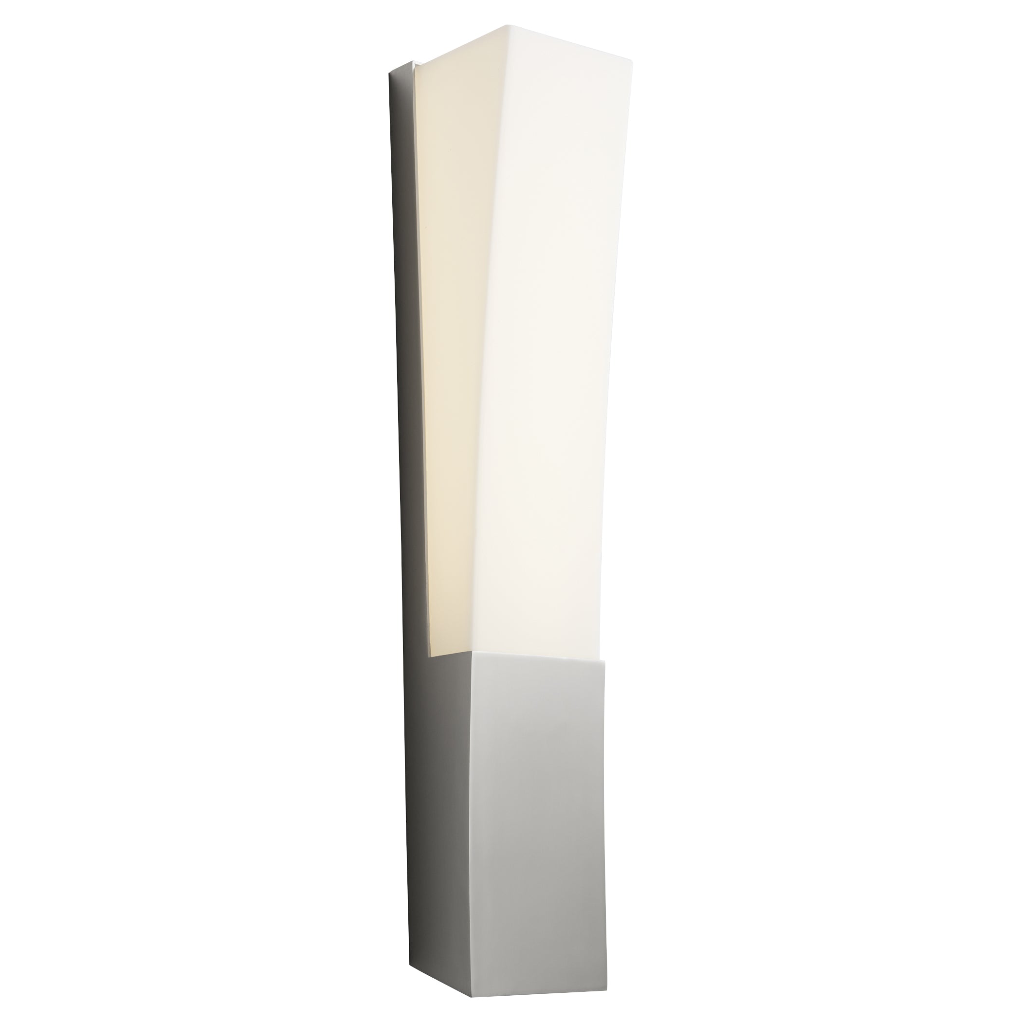 Oxygen Crescent 3 513 XX Large Wall Sconce Light Fixture in Satin Nickel - Modern Lighting for Living Room, Bedroom, and Hallway Decor