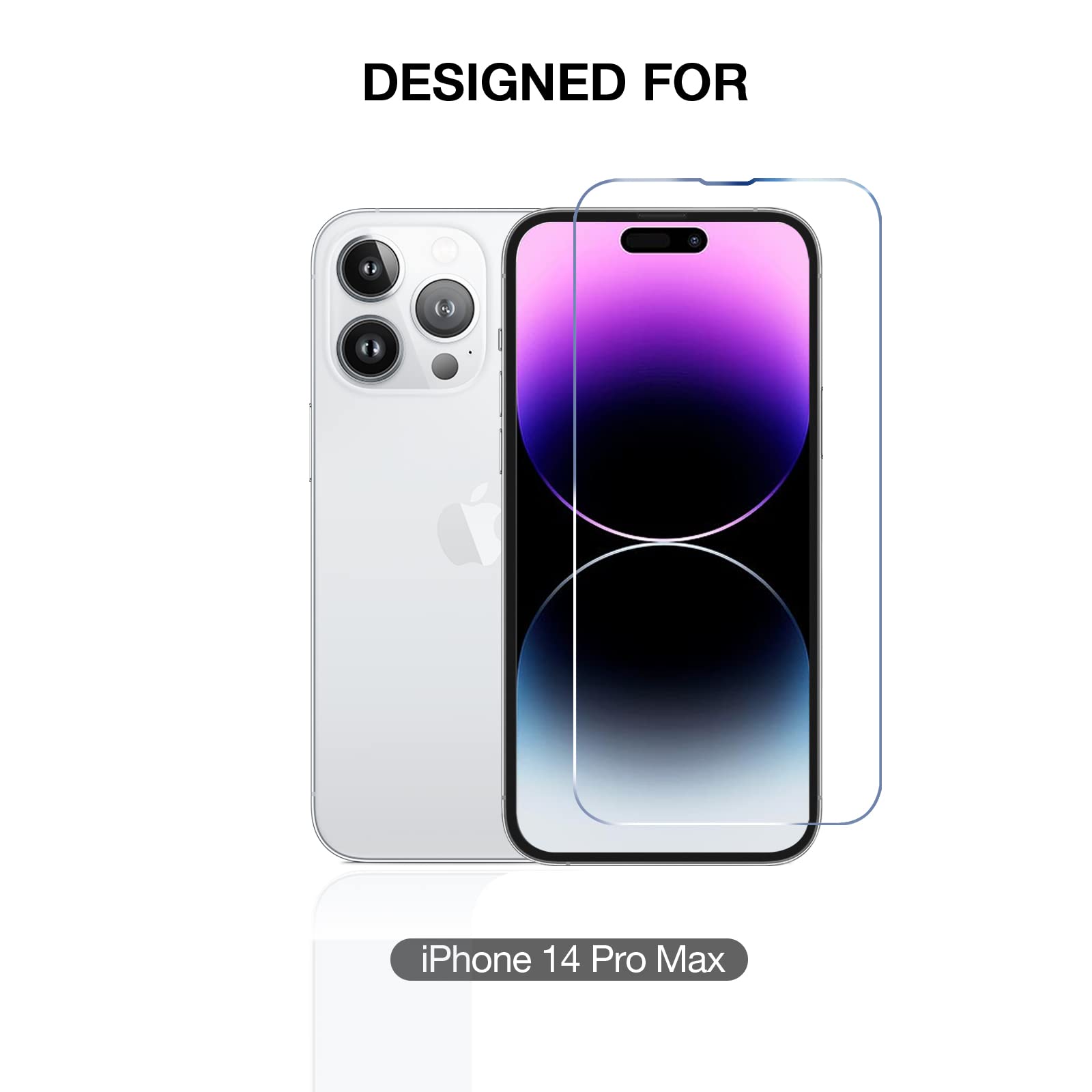 Premium Tempered Glass Screen Protector for iPhone 14 Pro Max (3 Pack) - 9H Hardness Shatterproof 6.7