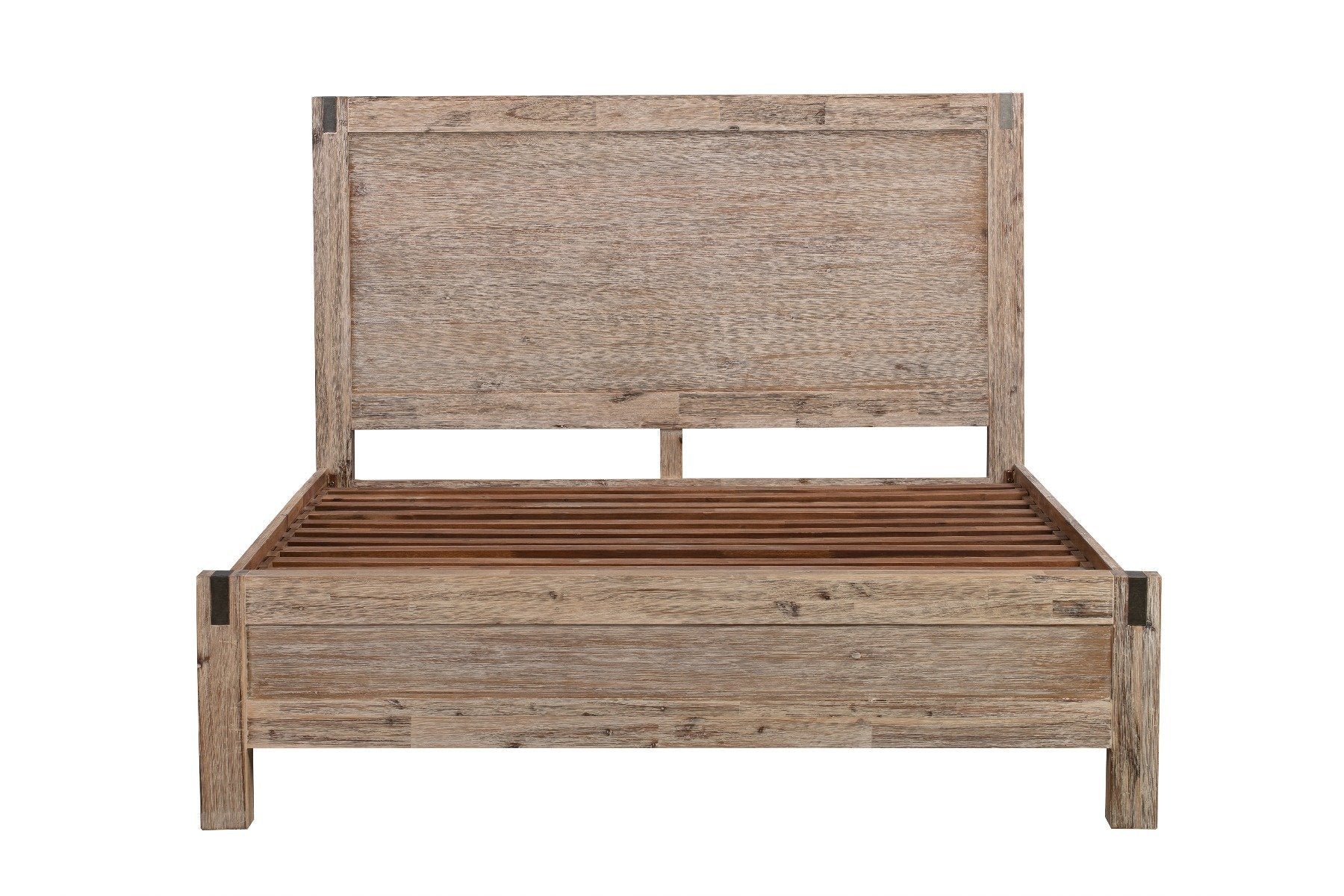 Java Queen Bed Frame Solid Oak Wood - Modern Bedroom Furniture for Master Bedroom & Guest Room