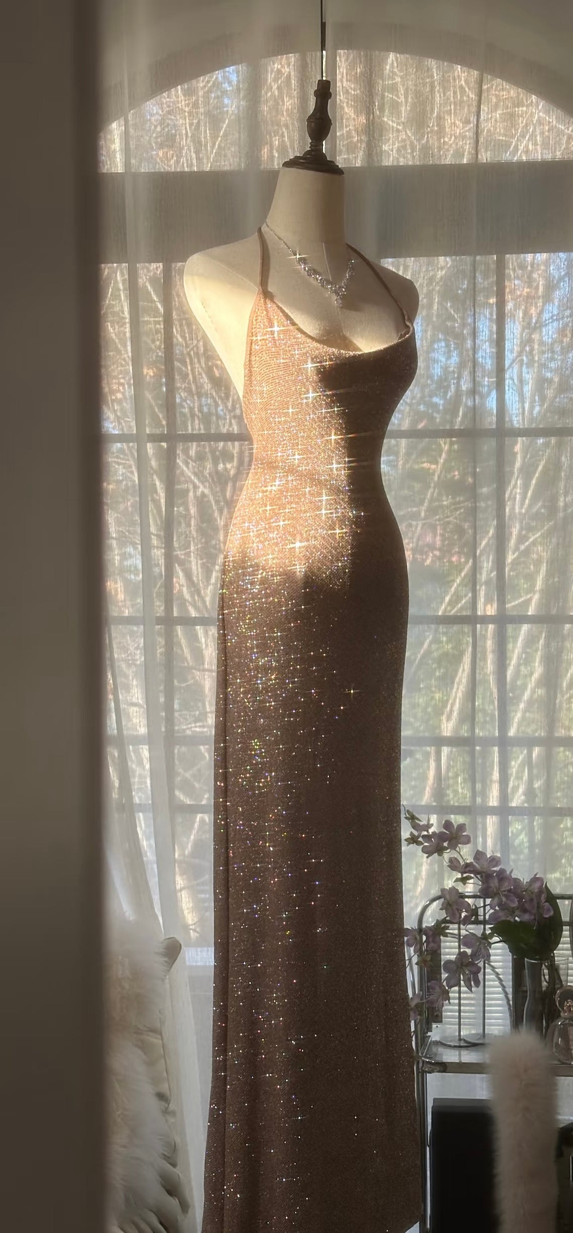 Sparkling Halter Sequin Prom Dress - Shiny Evening Party Gown J6316 for Homecoming, Pageant & Formal Events