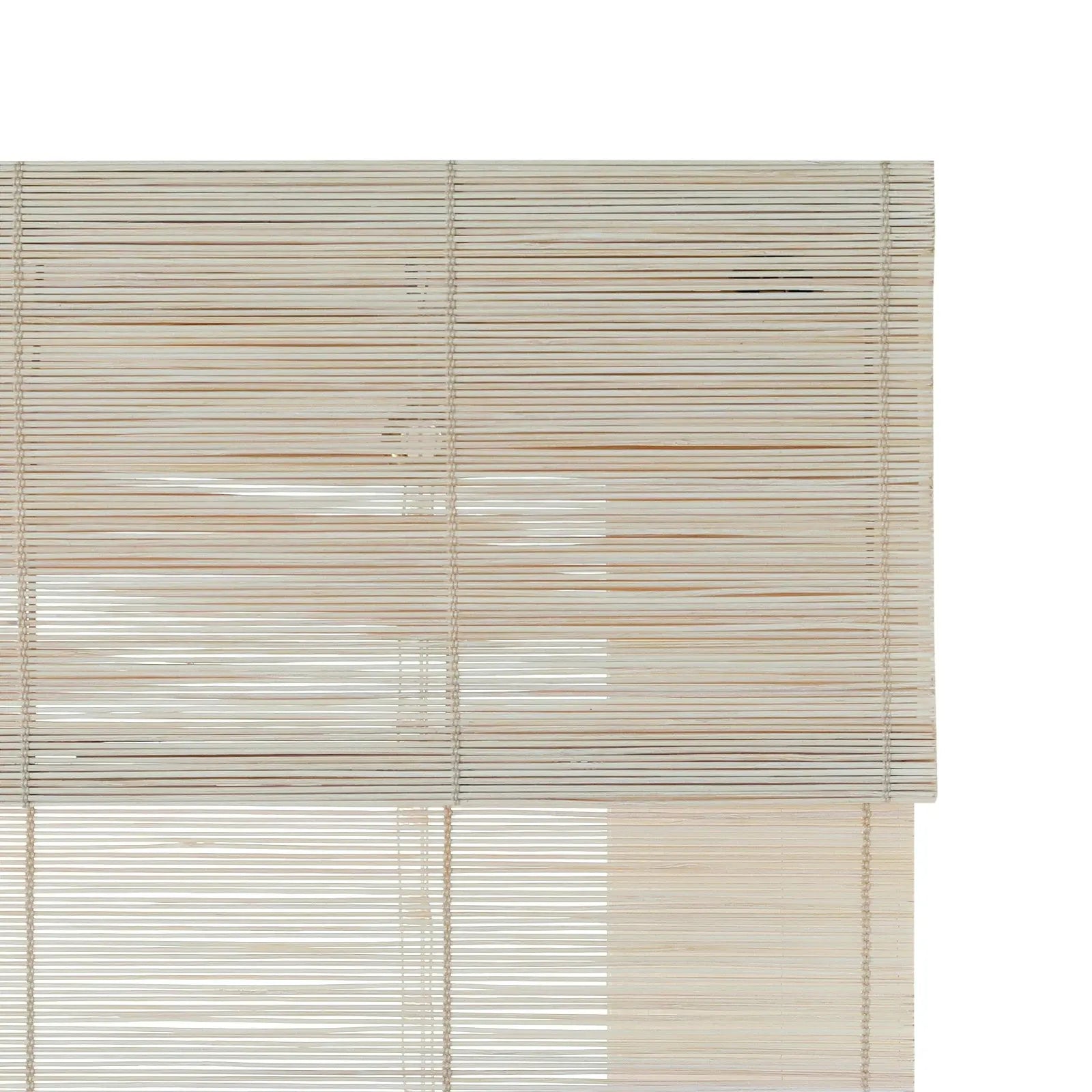 Sybil Bamboo Roman Shade - Pearl White | Natural Eco-Friendly Window Treatment for Living Room & Bedroom | Light Filtering & Privacy Solution