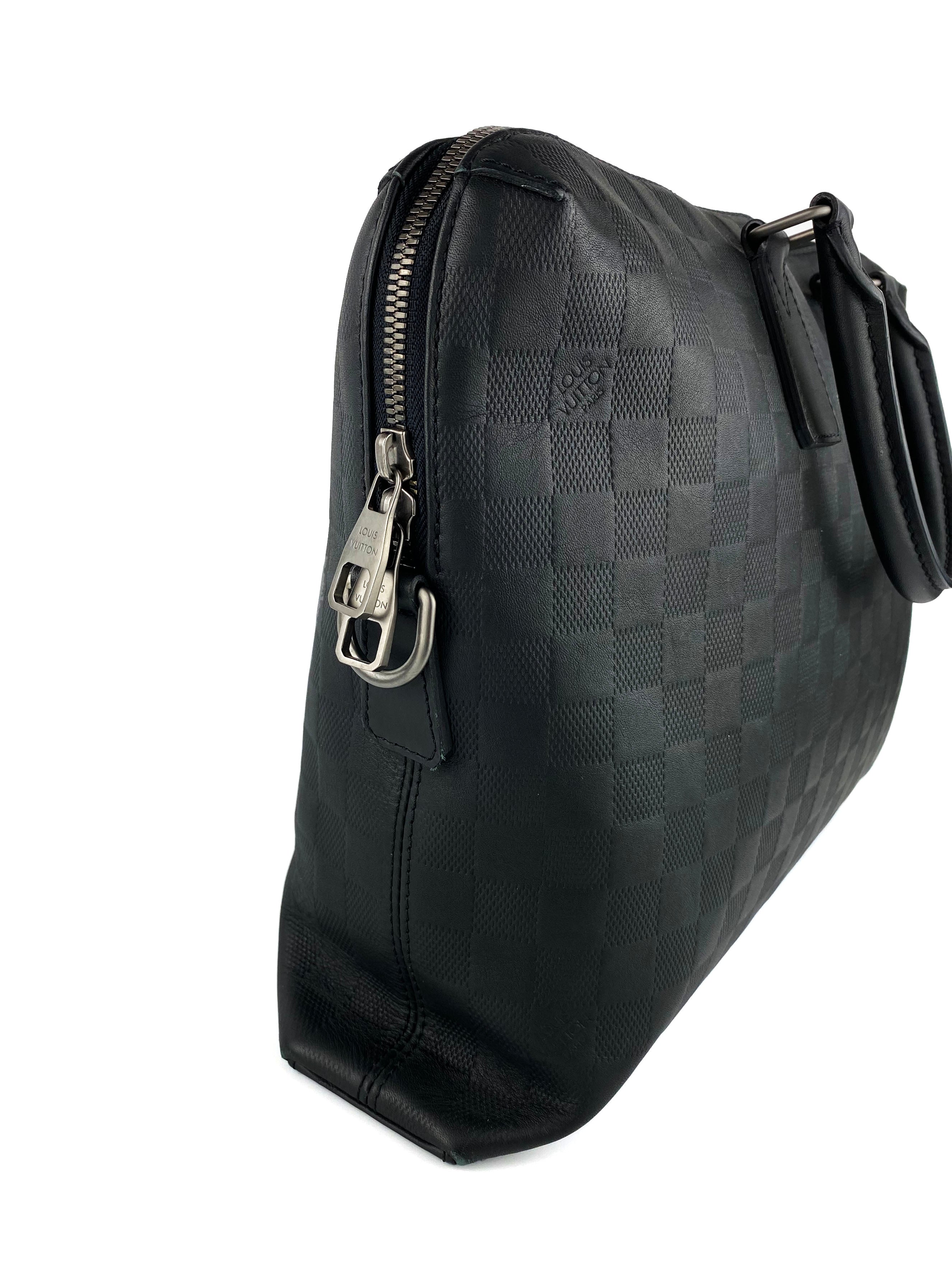 Louis Vuitton Black Damier Infini Leather Business Tote Bag for Women - Luxury Work Bag for Office, Travel & Professional Meetings