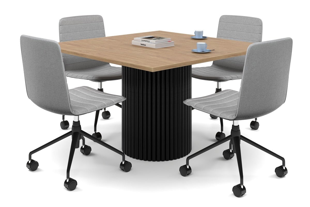 Premium Baobab Circular Base Boardroom Rectangle Table - 1200L x 1200W - Executive Office Conference Table for Professional Meetings & Presentations