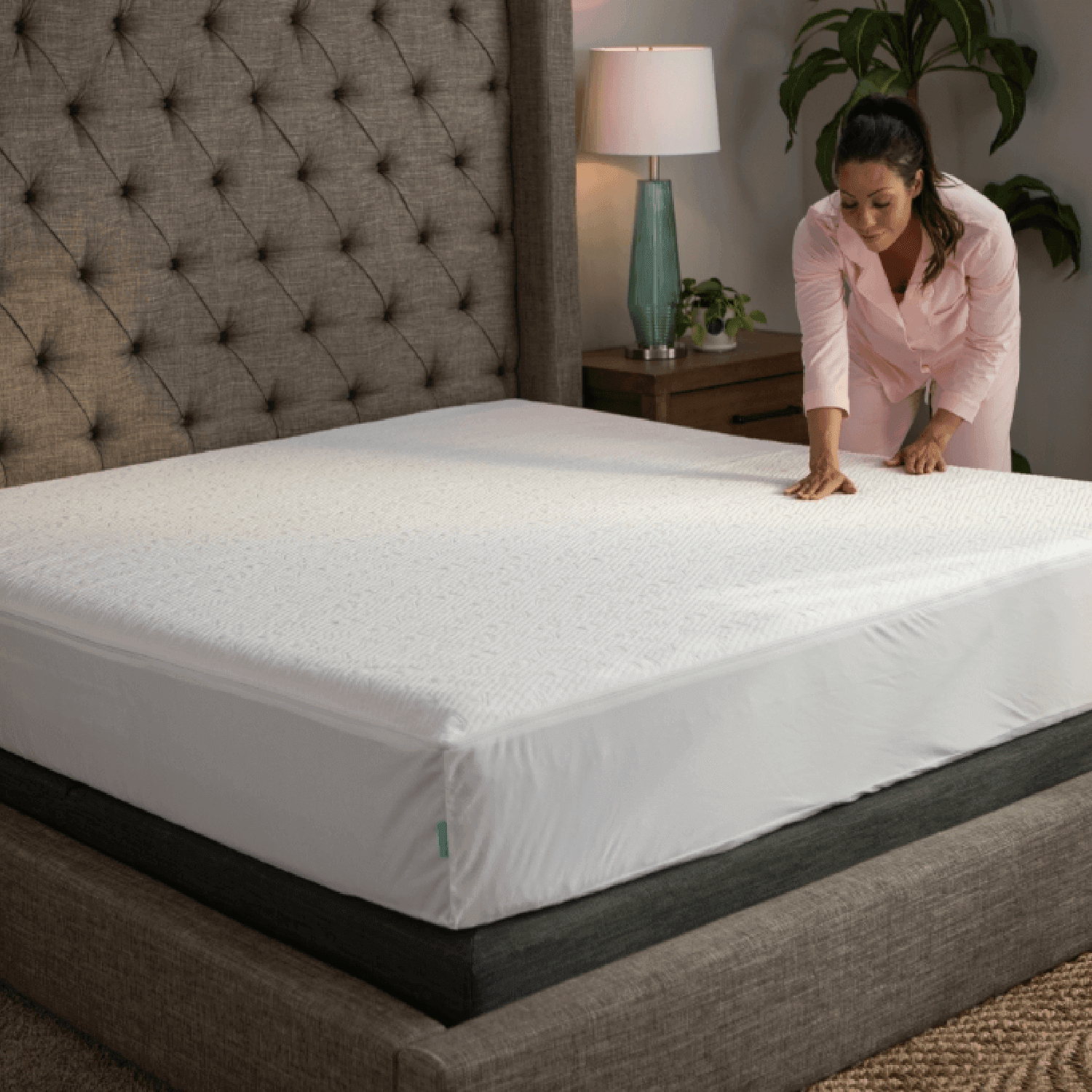 ZipFit Cooling Mattress Protector - Breathable Waterproof Bed Cover for Hot Sleepers | Perfect for Memory Foam, Hybrid & Spring Mattresses | Stay Cool All Night