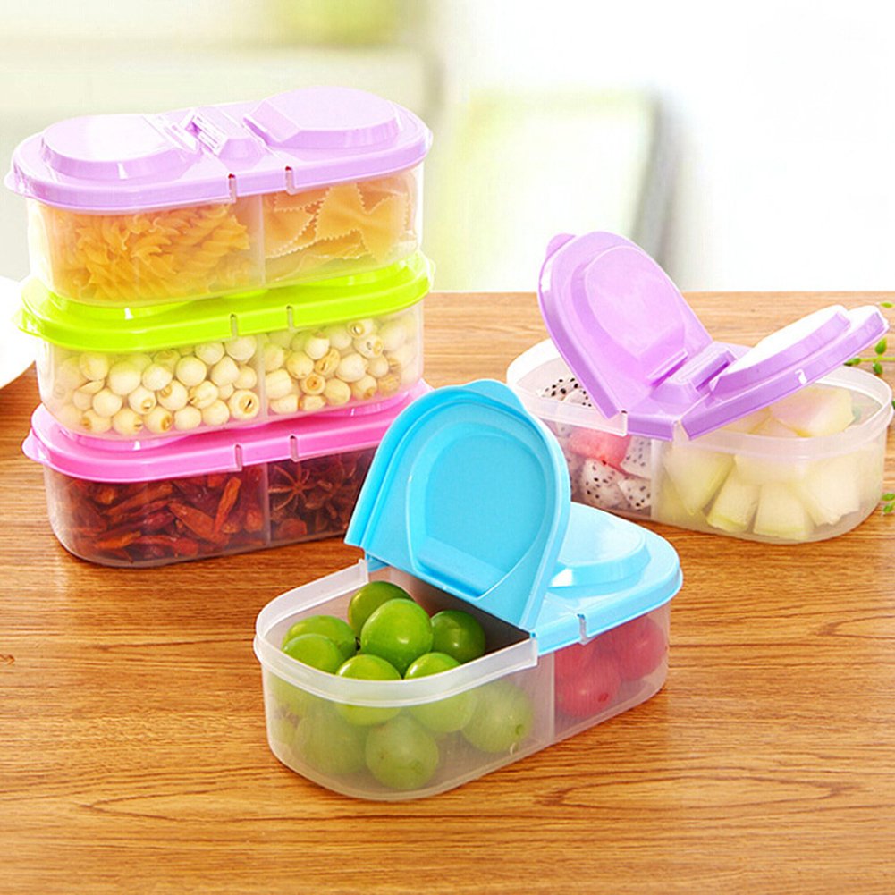 Plastic Food Storage Container for Cereal, Beans, Snacks & Sauces - Airtight Kitchen Organizer with Lid (Pink) - Perfect for Pantry, Picnics & Meal Prep
