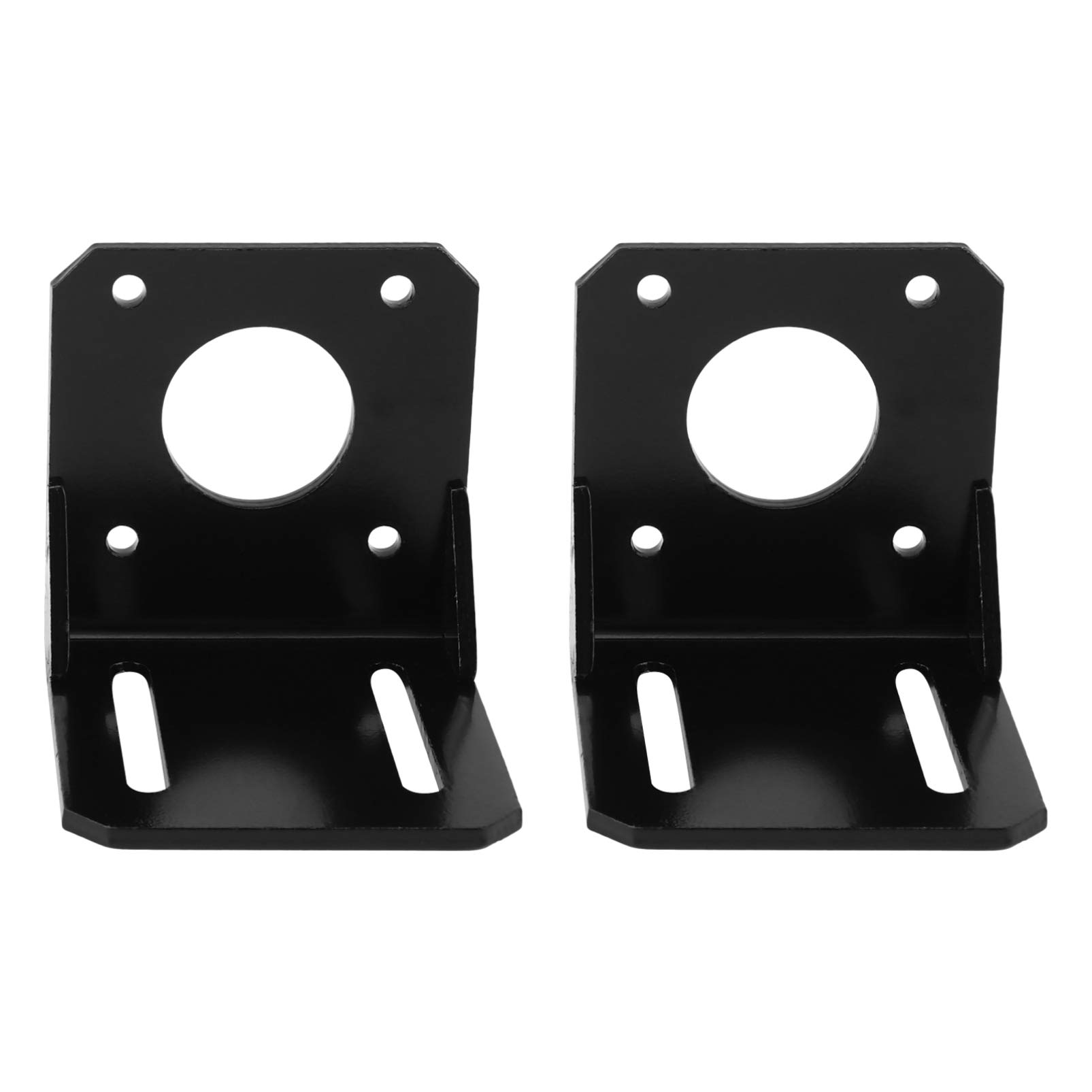 42 Stepper Motor Mounting Bracket 2pcs - L-Shape Alloy Steel Fixed Seat with Screws - Compatible with 3D Printers, CNC Machines & Robotics Projects - Durable Motor Holder for DIY & Industrial Applications