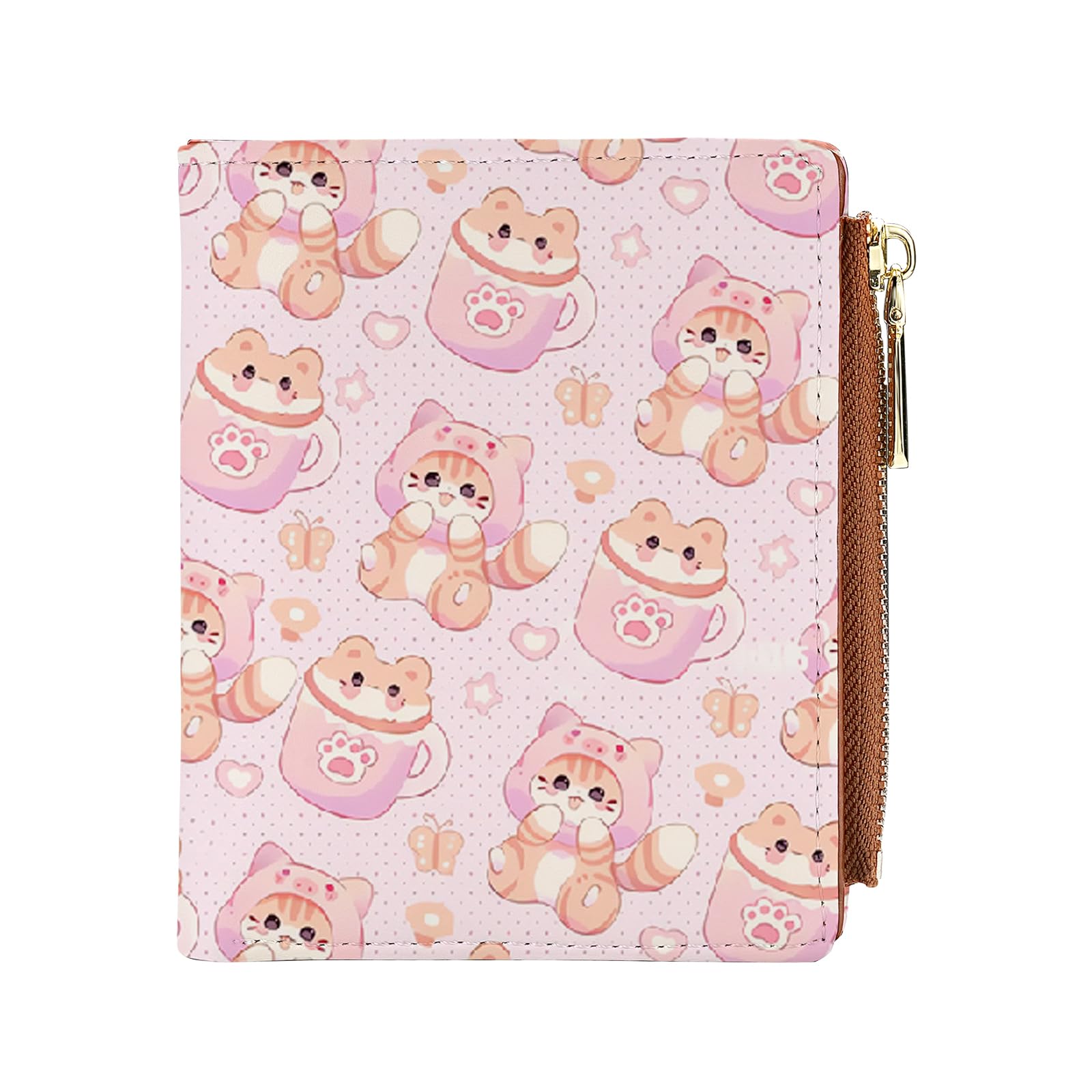 Cute Cat Leather Wallet for Women - Personalized Cat Lover Gift for Daughter & Granddaughter | Perfect for Everyday Use, Birthday & Holiday Gifts