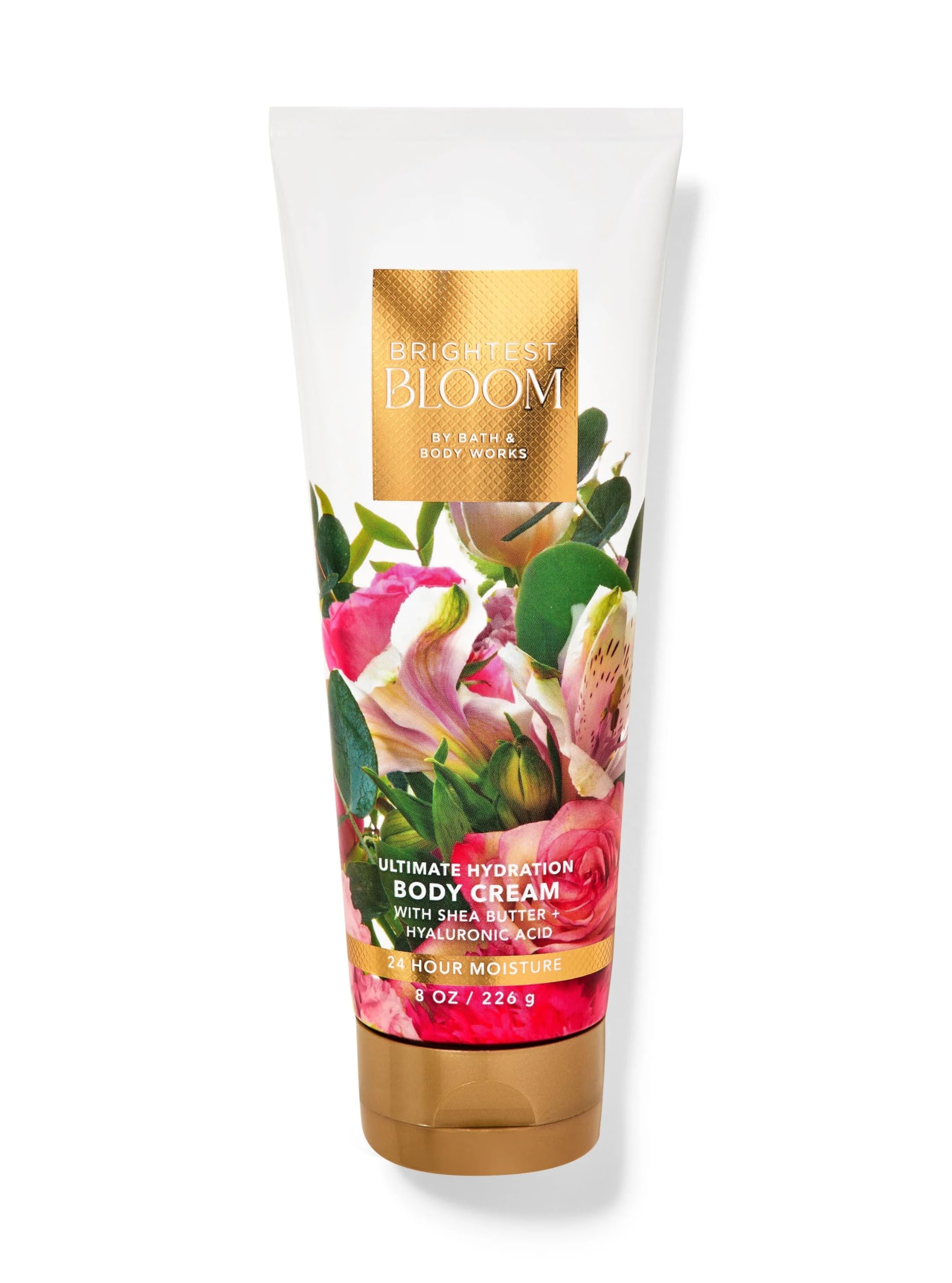 BRIGHTEST BLOOM Ultimate Hydration Body Cream 8 oz - Shea Butter & Hyaluronic Acid for 24 Hour Moisture - Deeply Nourishing Dry Skin - Perfect for Daily Use After Shower or Before Bed