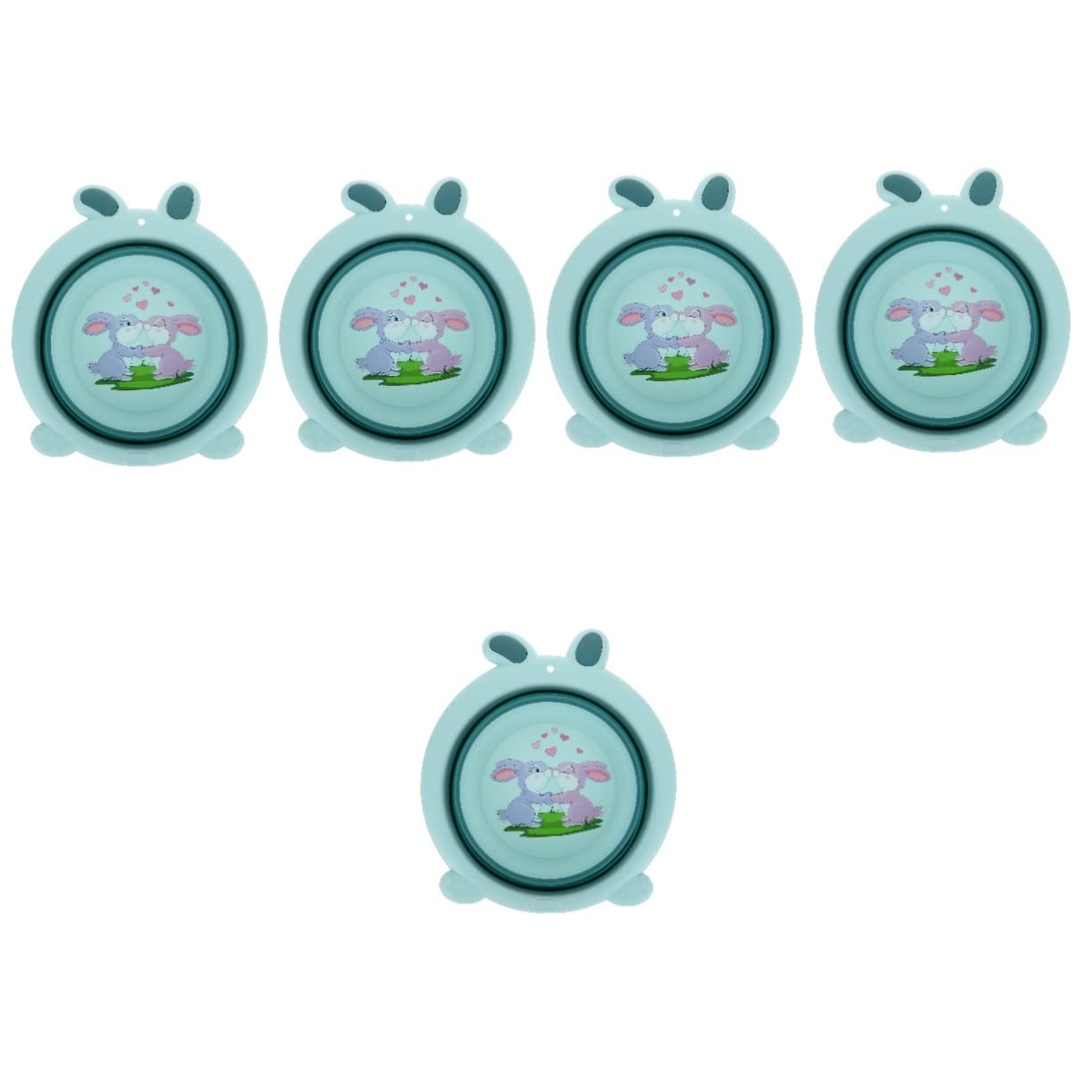DOITOOL 5-Pack Collapsible Camping Sink - Portable Foldable Dish Tub, Baby Wash Basin & Foot Soaking Bowl for Travel, Outdoor, Home - Durable TPE Material | Perfect for Camping, RV Trips, Picnics, Baby Care & Emergency Preparedness | Ideal for Backpacking, Hiking, Beach Trips & Outdoor Adventures