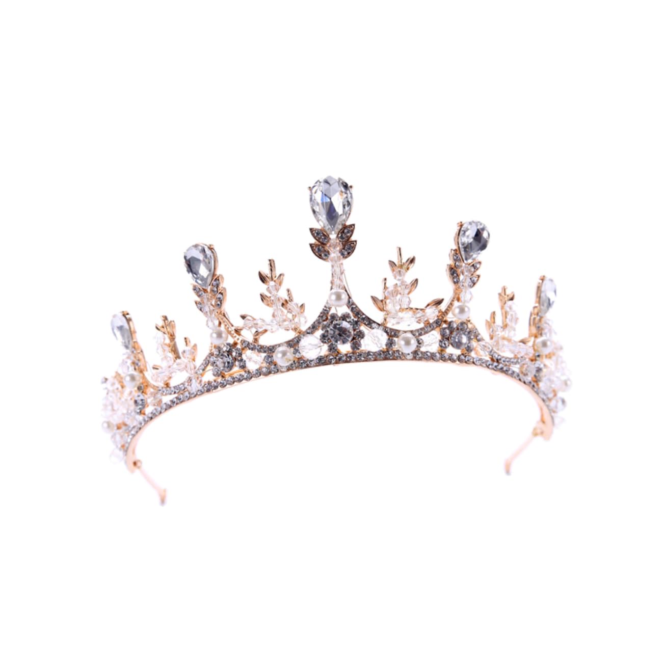 FOMIYES Handmade Crystal Bridal Headband - Rhinestone Hair Jewelry for Weddings, Bridal Crown, Hair Clips & Hair Slides | Perfect for Bridal Shower, Bachelorette Party, Wedding Ceremony & Formal Events