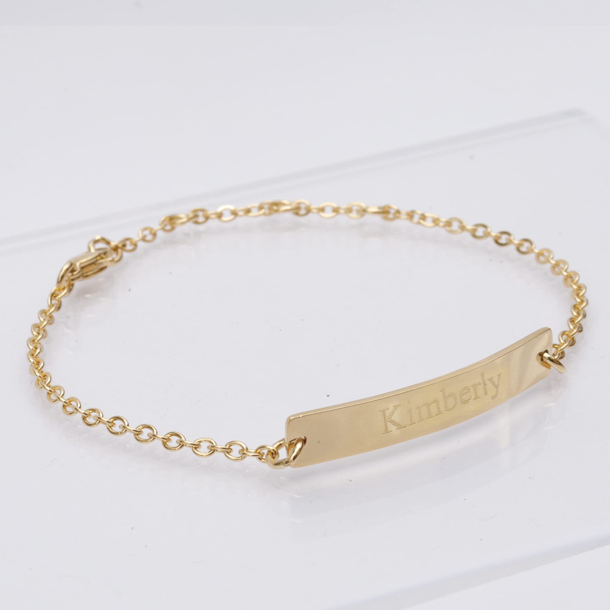 Personalized Baby Bracelets for Girls & Boys - 18k Gold Plated Custom Name Toddler Jewelry - Perfect for Christening Gifts, Baby Showers & First Birthday Presents
