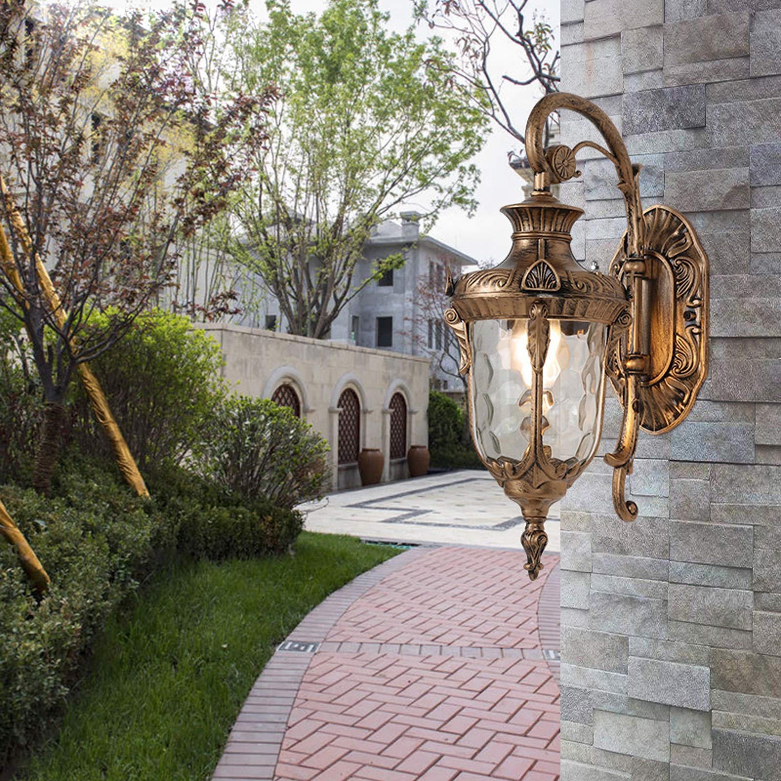 Black Small Outdoor Wall Lights - Solar Powered Garden Lanterns for Patio, Porch, and Exterior Home Decor | Weatherproof & Energy Efficient Wall Lighting Fixtures