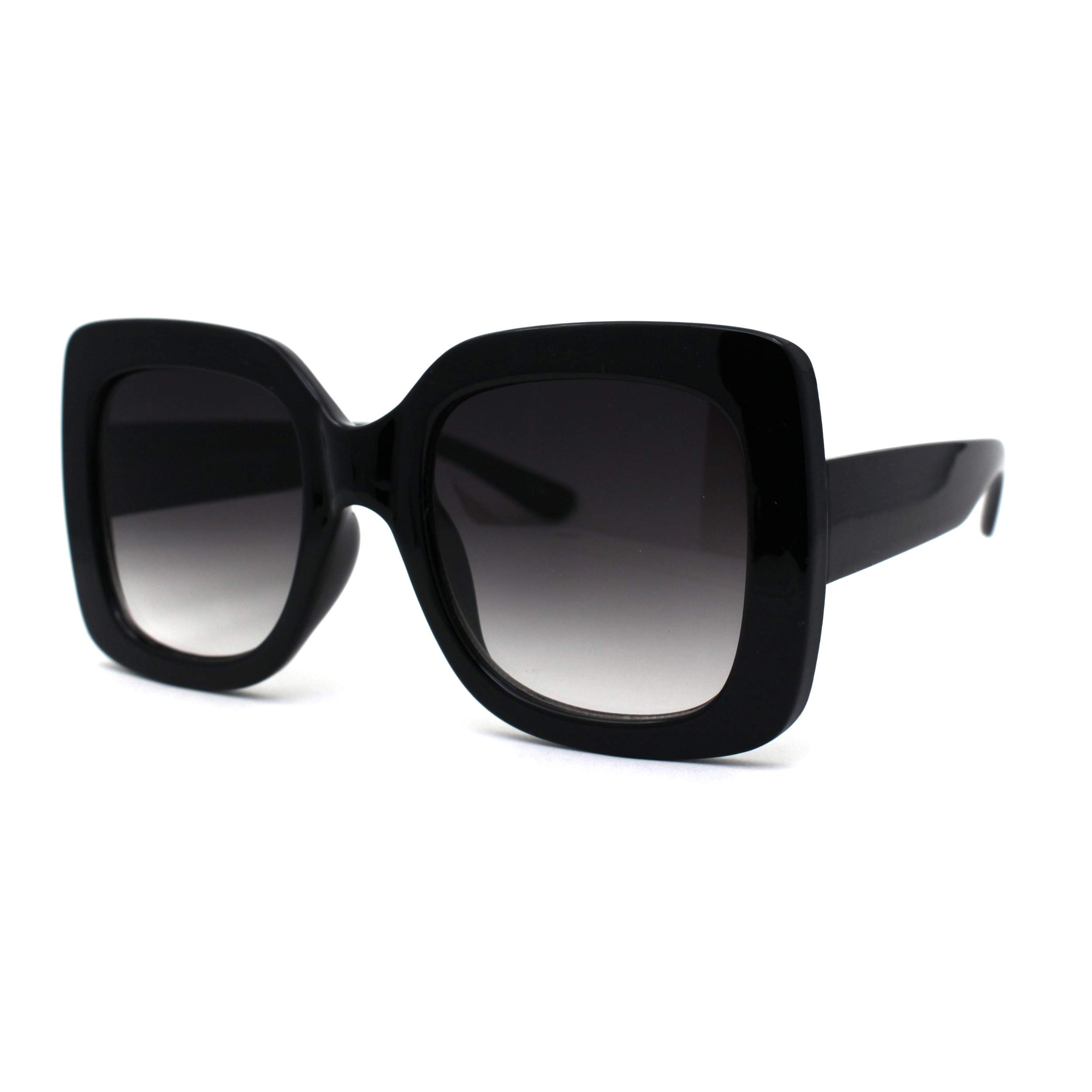 Women's Fashion Thick Plastic Rectangle Butterfly Sunglasses UV Protection - Stylish Accessory for Beach, Driving & Outdoor Activities