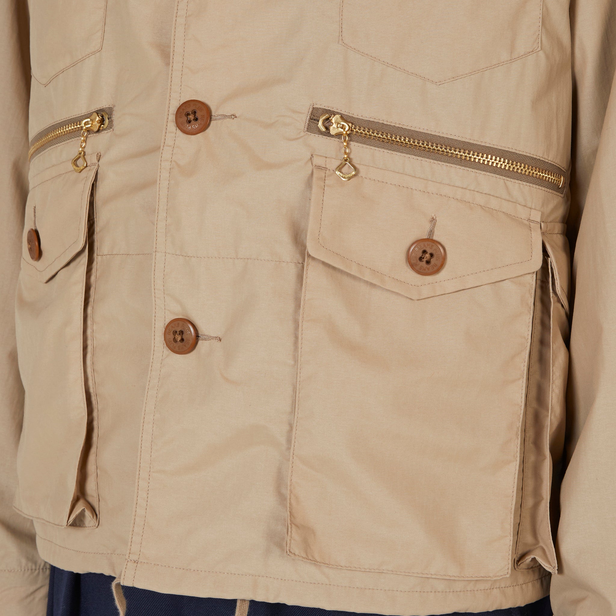 Waterproof Nylon Fishing & Hunting Jacket for Men - Lightweight Beige Camo Outdoor Gear for Fishing, Hunting & Hiking Adventures