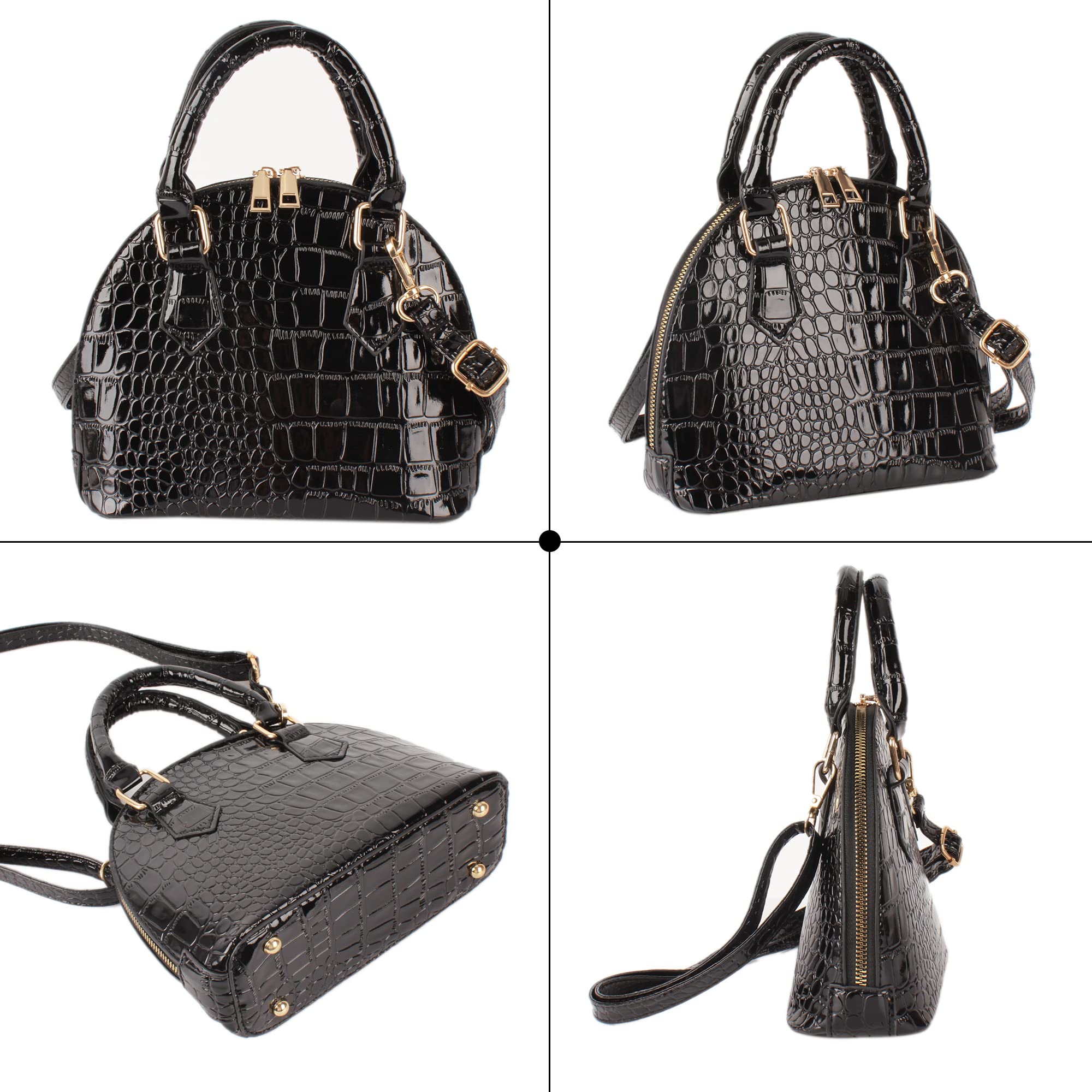 Women's Small Shell Leather Crossbody Bag - Stylish & Lightweight for Daily Use