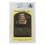 Brooks Robinson Autographed Baltimore Orioles Hall of Fame Plaque Postcard - BAS 115 Certified Collectible | Perfect for Baseball Memorabilia Displays & Sports Fan Gifts