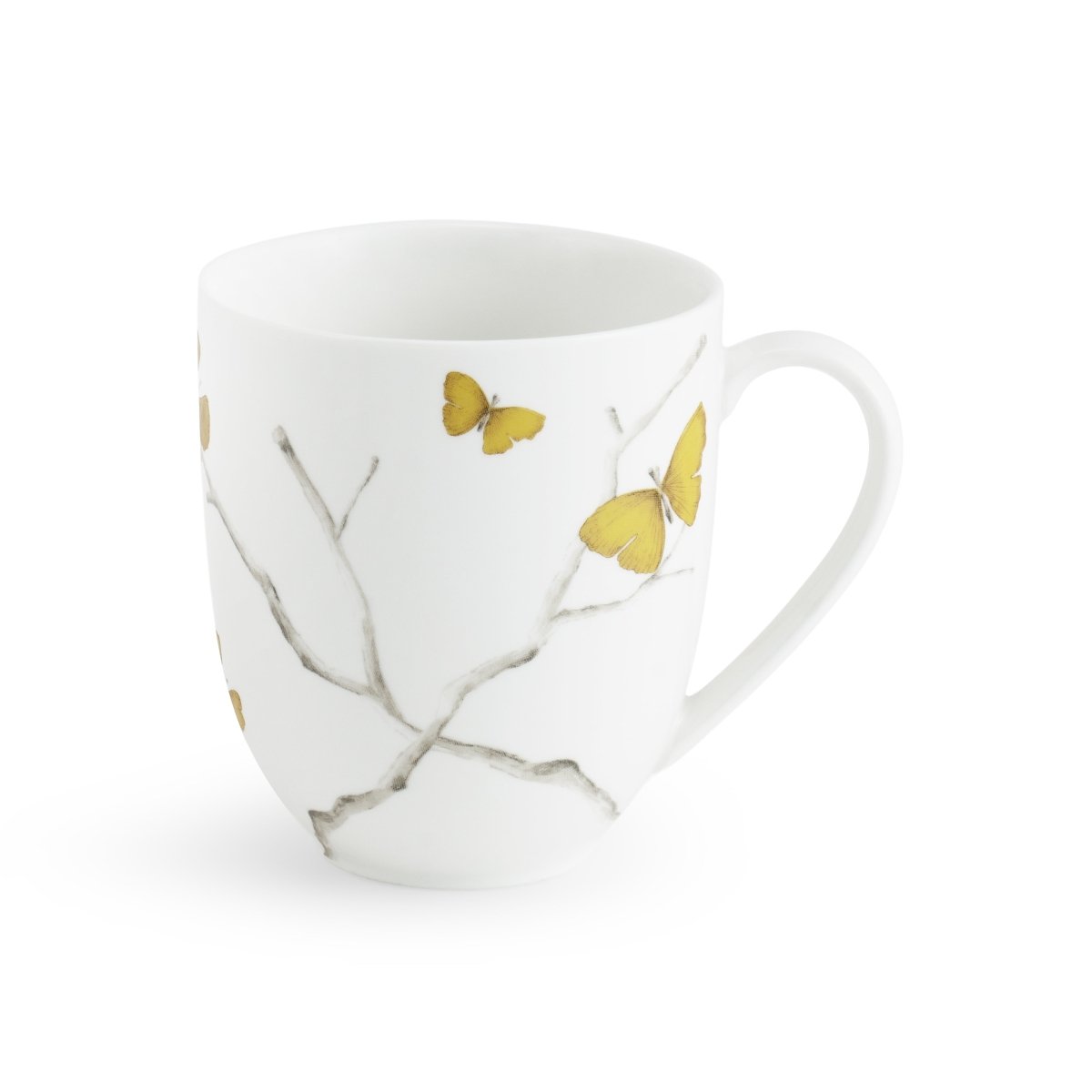 Butterfly Ginkgo Gold Dinnerware Set - Elegant Porcelain Plates, Bowls & Cups for Fine Dining, Wedding, and Special Occasions