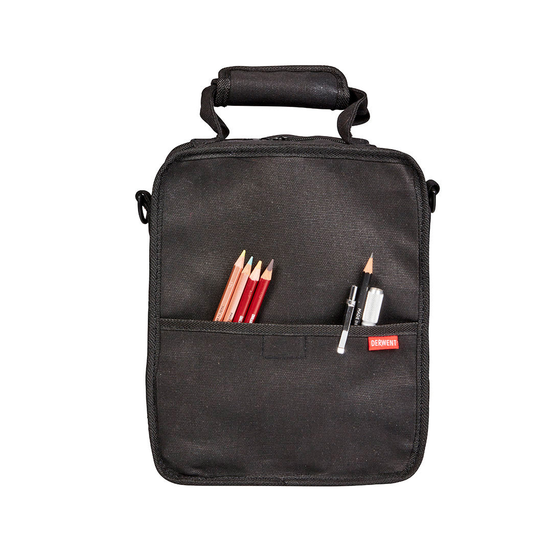 Derwent Carry All Storage Case - Black | Portable Art Supply Organizer for Pencils, Brushes & Markers | Perfect for Artists, Students & Crafters