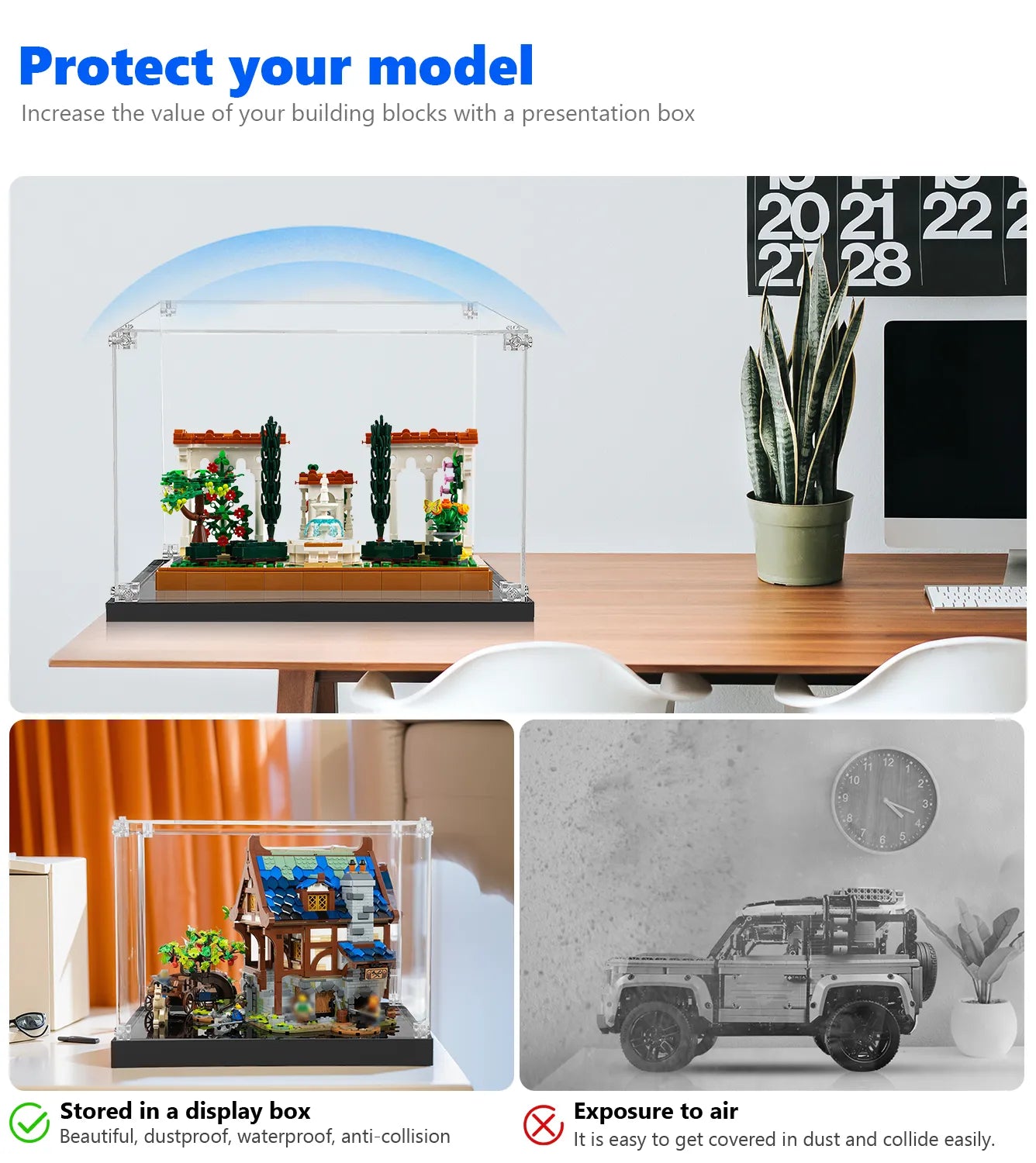 LEGO® Icons Fountain Garden 10359 Display Case - Protective Showcase for LEGO Sets - Perfect for Home Decor, Office Display & Collector's Showcase