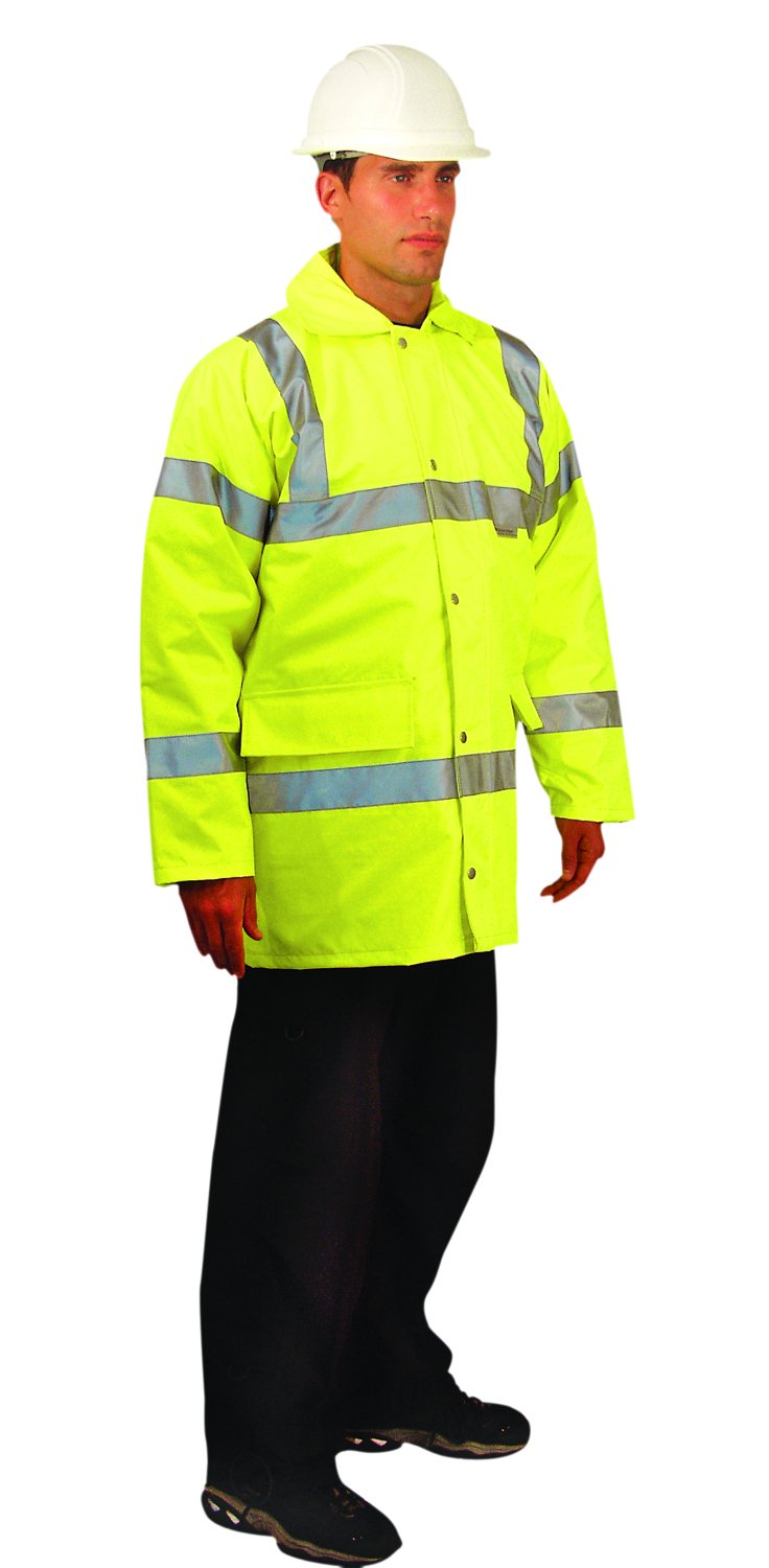 Insulated Winter Jacket for Men - 2XL Size, Bright Yellow, 36 Inch Length - Perfect for Outdoor Activities, Hiking & Cold Weather Protection