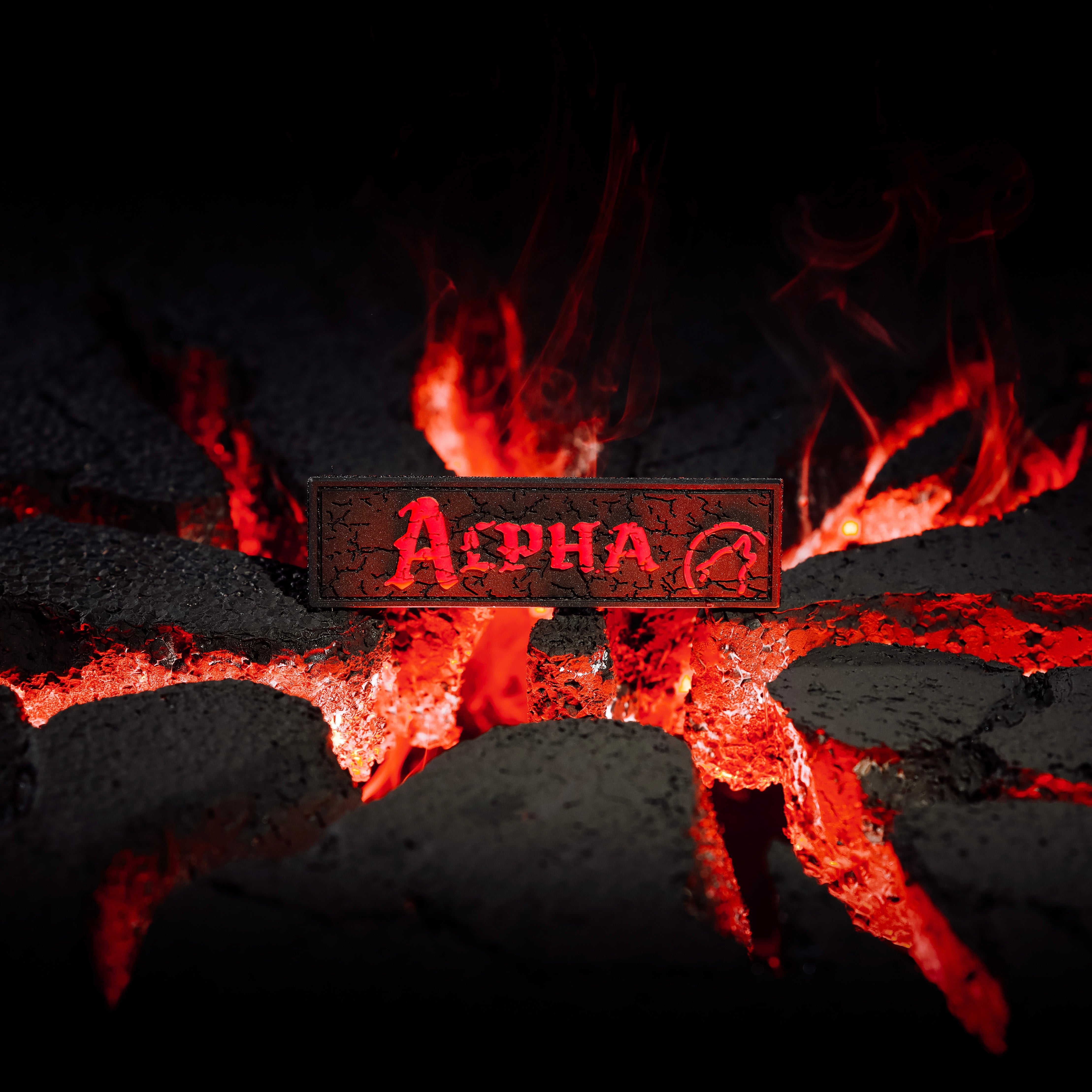 Immortal Red Alpha Velcro Patch - Military Style Hook and Loop Badge for Jackets, Hats, Bags - Perfect for Tactical Gear, Cosplay, and Outdoor Adventures