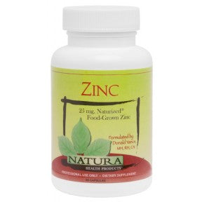 Natura Zinc Supplement - 60 Capsules for Immune Support & Wellness | Boost Energy & Vitality | Ideal for Daily Health & Immune System Maintenance