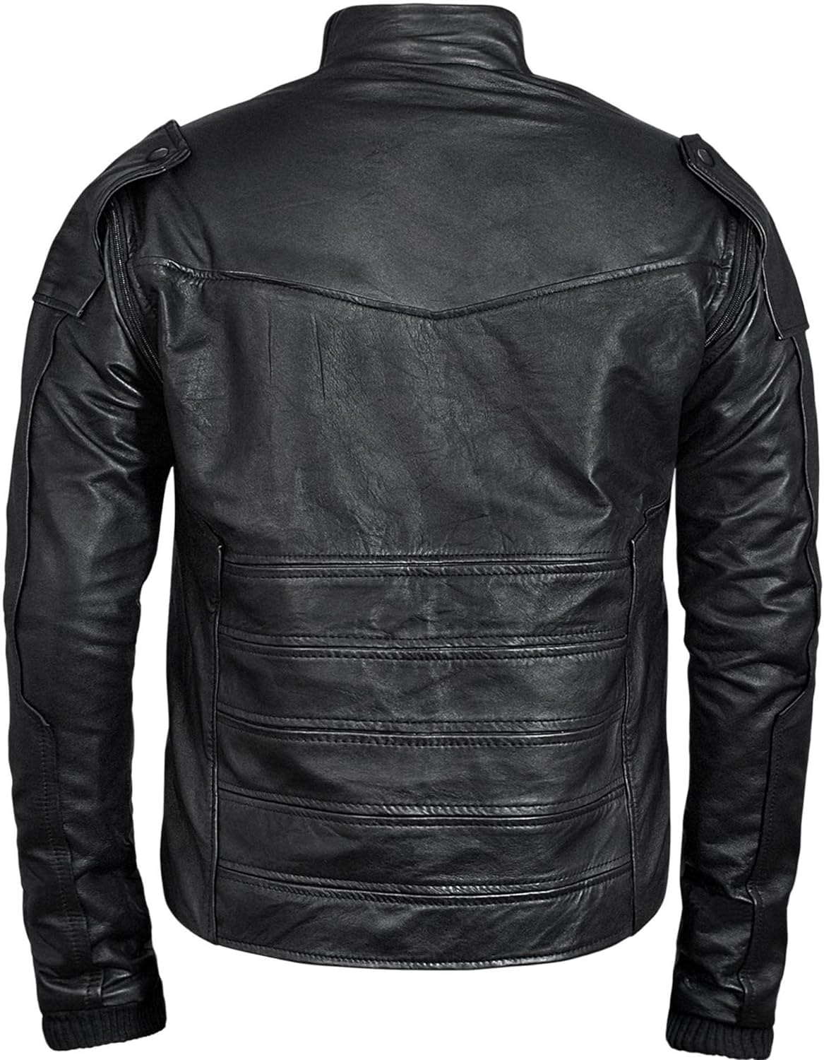 Bucky Straps Black Detachable Sleeves Real Leather Vest Jacket - 2 in 1 Convertible Biker Style for Men & Women | Perfect for Motorcycle Riding, Outdoor Adventures & Fashion Streetwear