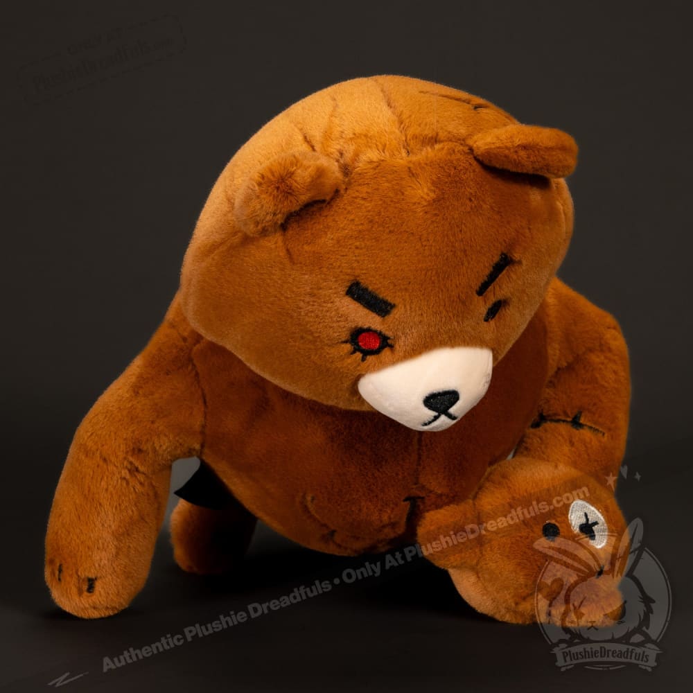 Plushie Dreadfuls Bearfisted Ripped Bear Stuffed Animal Toy - Cute Huggable Plush for Kids, Gift for Bear Lovers, Perfect for Bedroom Decor & Comfort