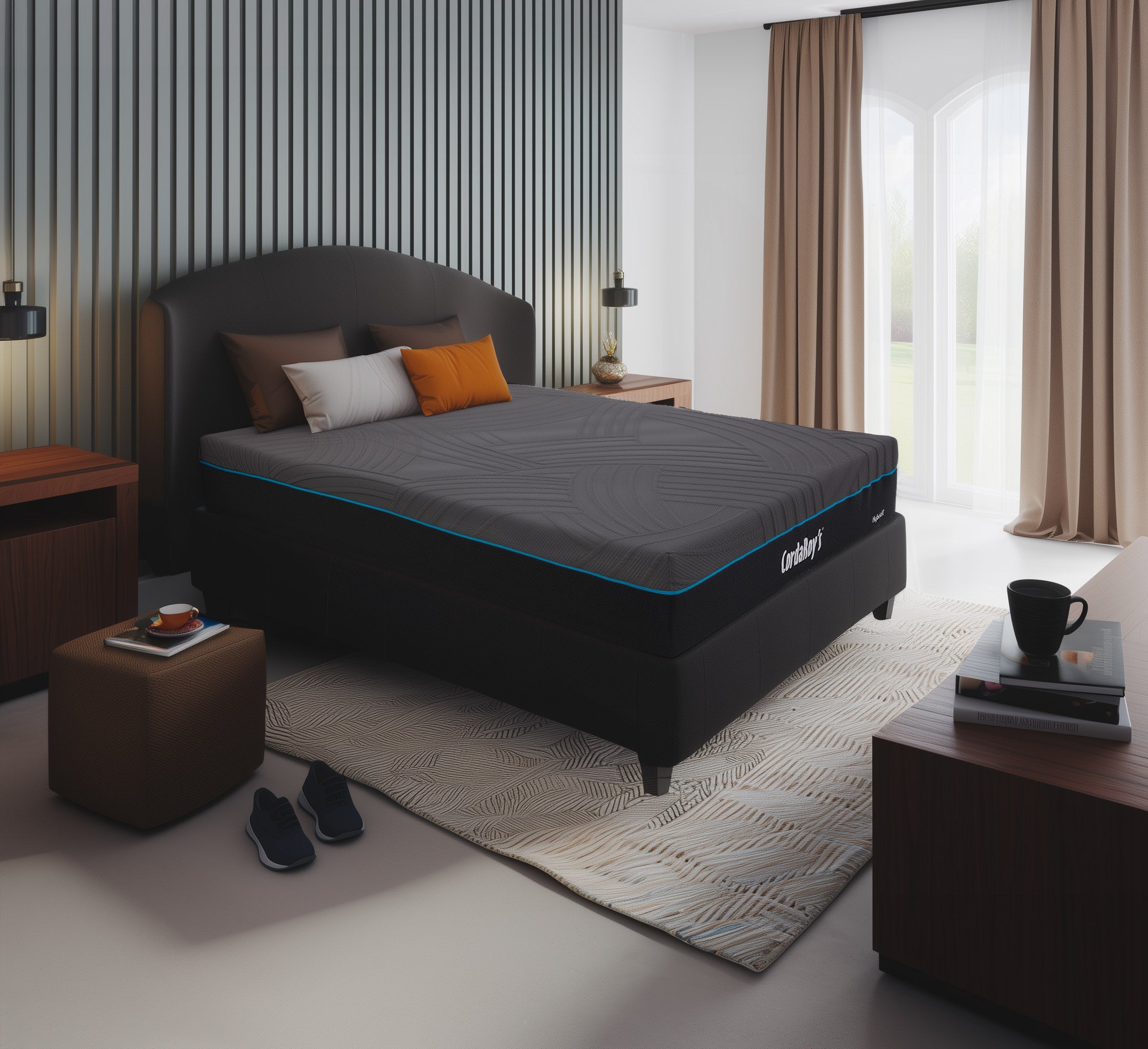 Hybrid Cooling Mattress for Hot Sleepers - Breathable Gel Memory Foam & Pocket Coils for Temperature Regulation - Perfect for Summer Nights & Hot Climates