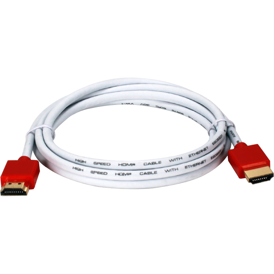 10Ft High Speed HDMI Cable 4K Ultra HD with Ethernet - Thin, Flexible & Durable for Home Theater, Gaming, and PC Setup