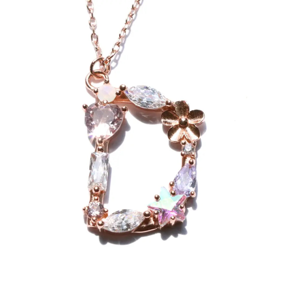 Initial Pendant D - Personalized Letter Necklace for Women - Elegant Gold/Silver Initial Jewelry Gift for Her - Perfect for Birthdays, Anniversaries & Everyday Wear