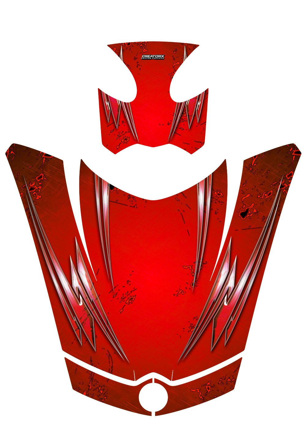 Can-Am BRP Spyder RS GS Hood Graphics Kit - Cold Fusion Red Decals & Stickers for Motorcycle Customization | Perfect for Bike Shows, Road Trips & Personalization
