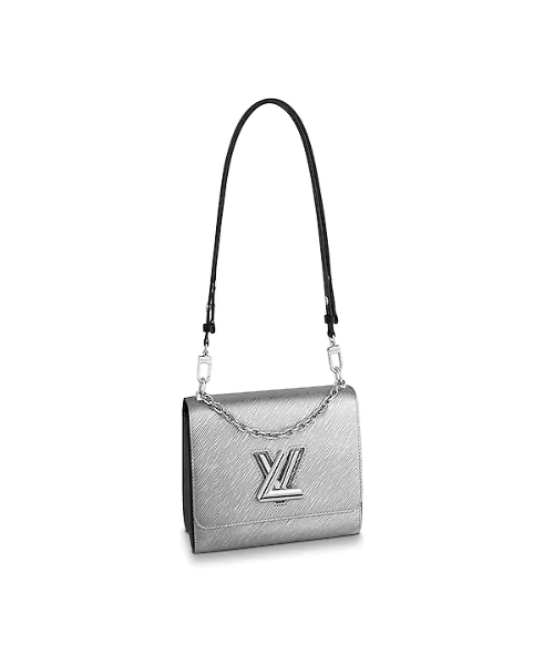LV Twist MM Handbag in Argento Silver - Elegant Designer Shoulder Bag for Women | Perfect for Work, Parties & Everyday Use