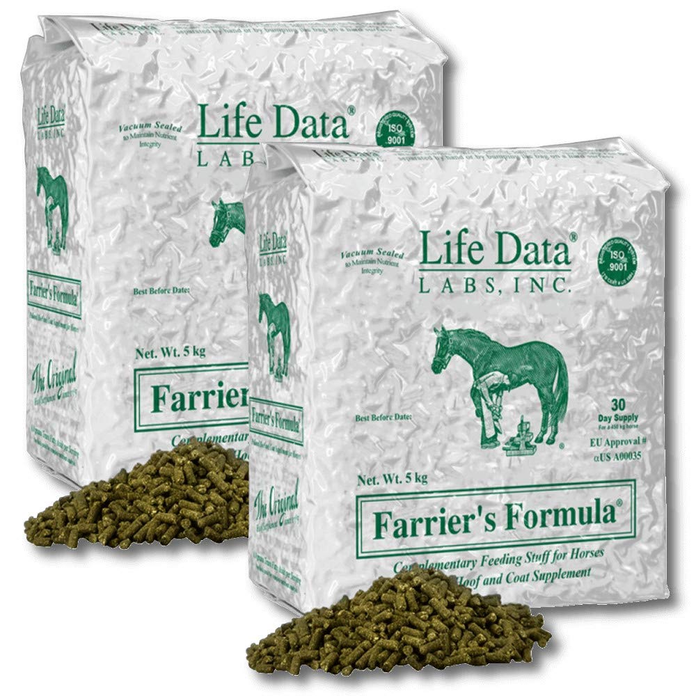 Life Data Labs Farriers Formula Original Horse Hoof Supplement - 2 x 5kg (10lb) for Strong Hooves & Healthy Growth | Ideal for Performance Horses, Show Jumpers & Equine Care