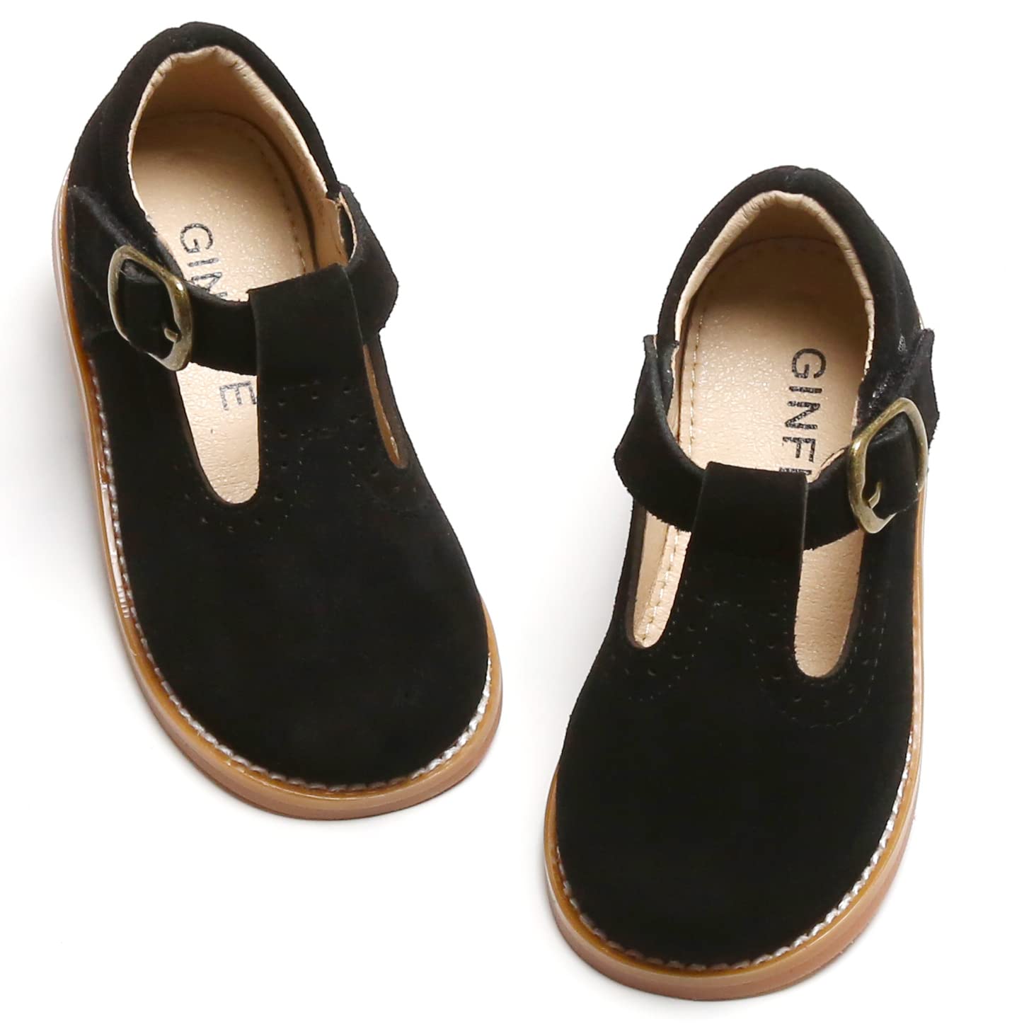 GINFIVE Toddler Girls Dress Shoes - Comfortable Mary Janes Flats for Little Kids, School & Party (Ages 2-6) | Perfect for Weddings, Easter, Christmas & Formal Occasions