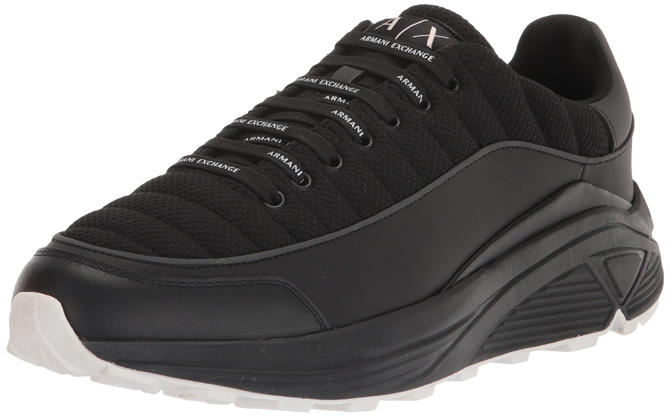 ARMANI EXCHANGE Men's Logo Padded Sneakers - Comfortable Lace-Up Casual Shoes for Walking, Gym & Street Style
