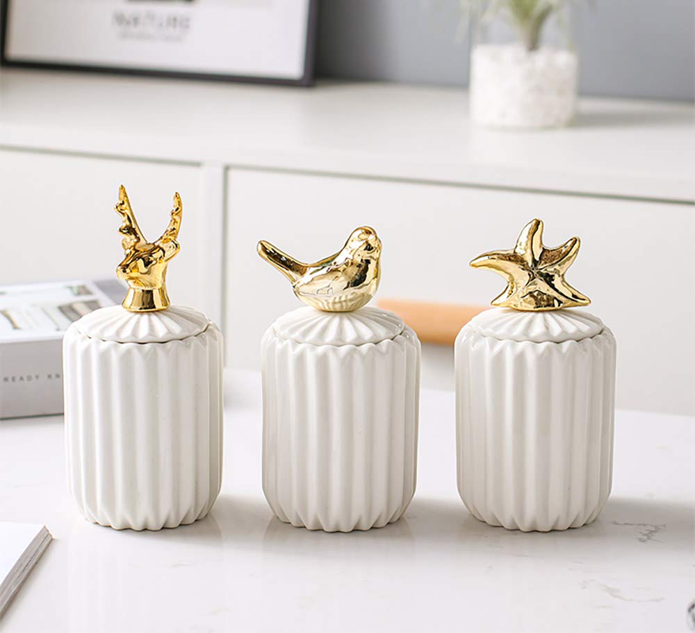 Starfish-Shaped Q-Tip & Toothpick Dispenser - Bathroom & Kitchen Storage Canister for Home Organization, Parties & Appetizer Serving | Compact Tabletop Design for Easy Access