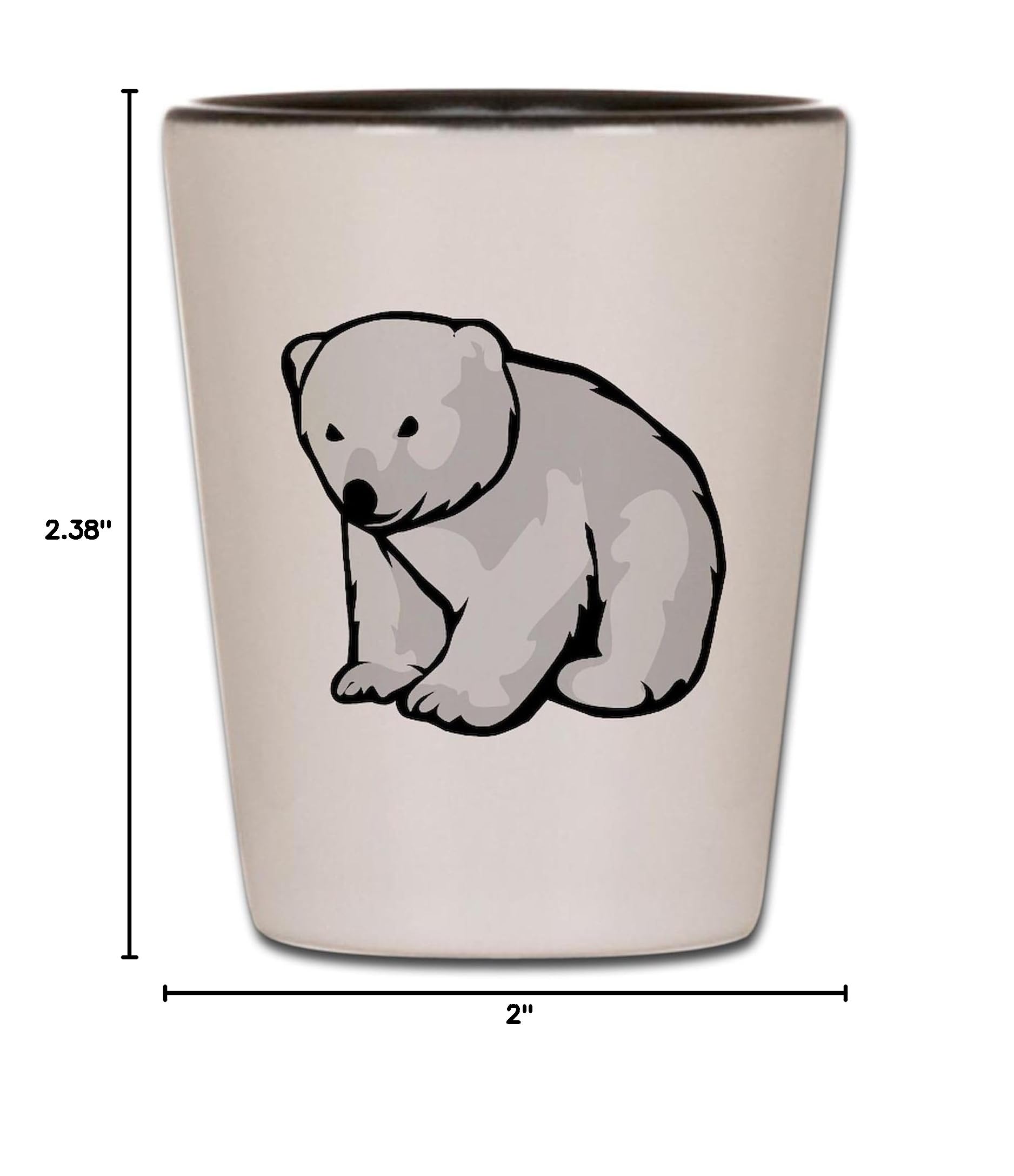 Funny Polar Bear Cub Shot Glass - Unique Novelty Drinking Cup for Parties, Gifts & Collectibles | Perfect for Christmas, Birthday & Bar Decor