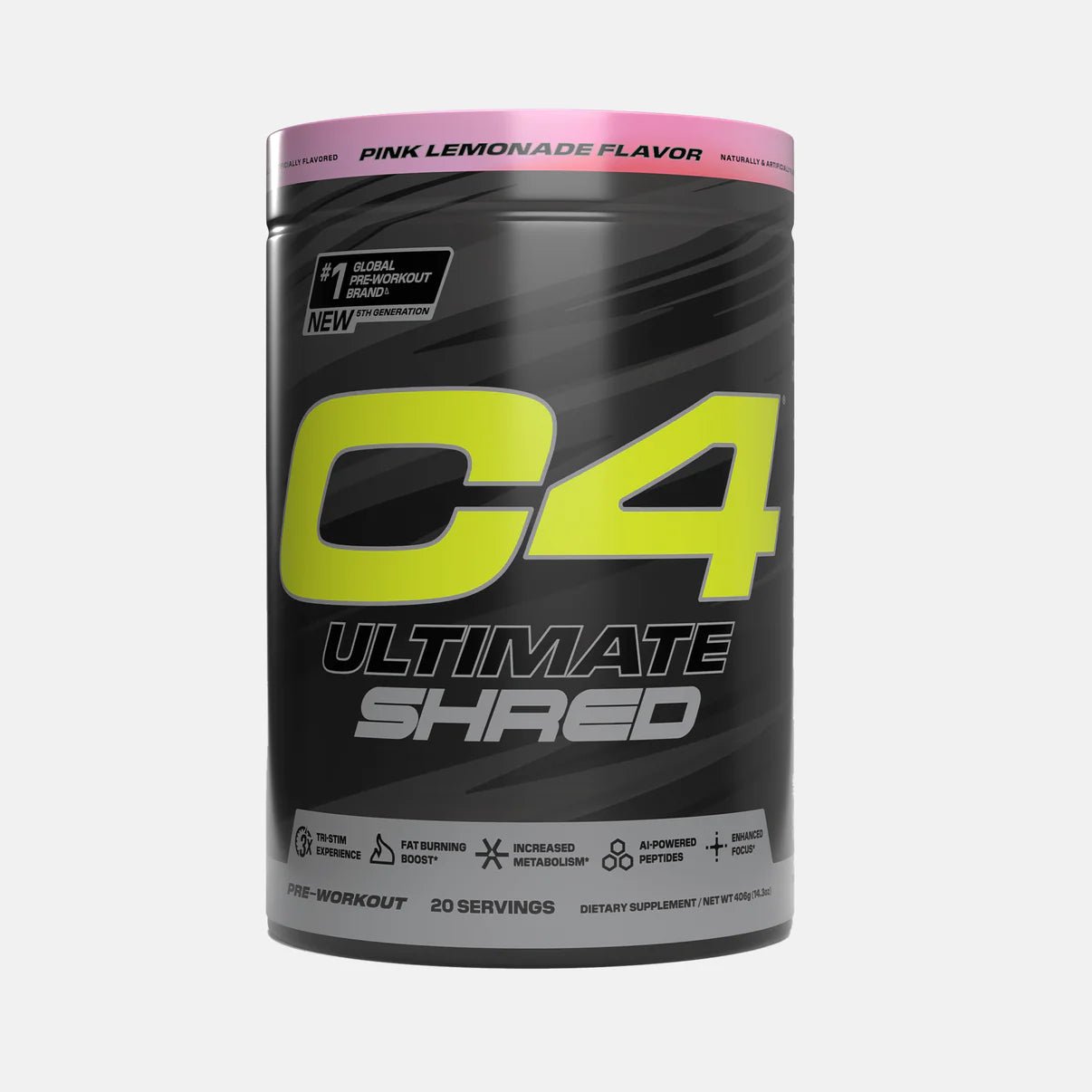 C4 Ultimate Shred Pre Workout Supplement - Fat Burner & Energy Booster for Men & Women - Intense Workout Performance Enhancer - Ideal for Gym, Weight Loss & Bodybuilding