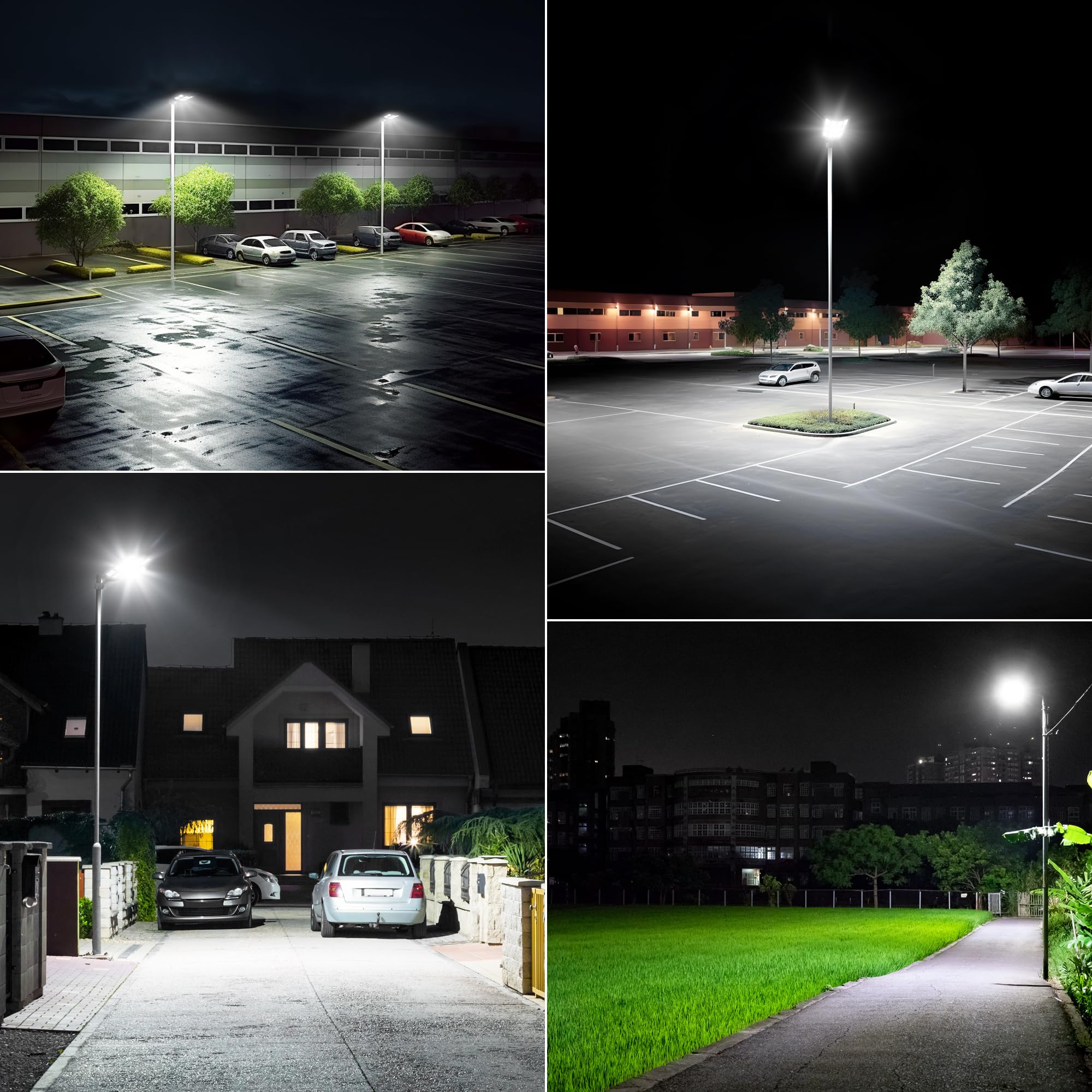 9800W Solar Street Lights Outdoor with Motion Sensor - 7000K LED Solar Powered Lights for Parking Lots, Yards, Pathways | Dusk to Dawn, Wide Angle, Heavy Duty (2 Pack) - Perfect for Commercial & Residential Outdoor Lighting