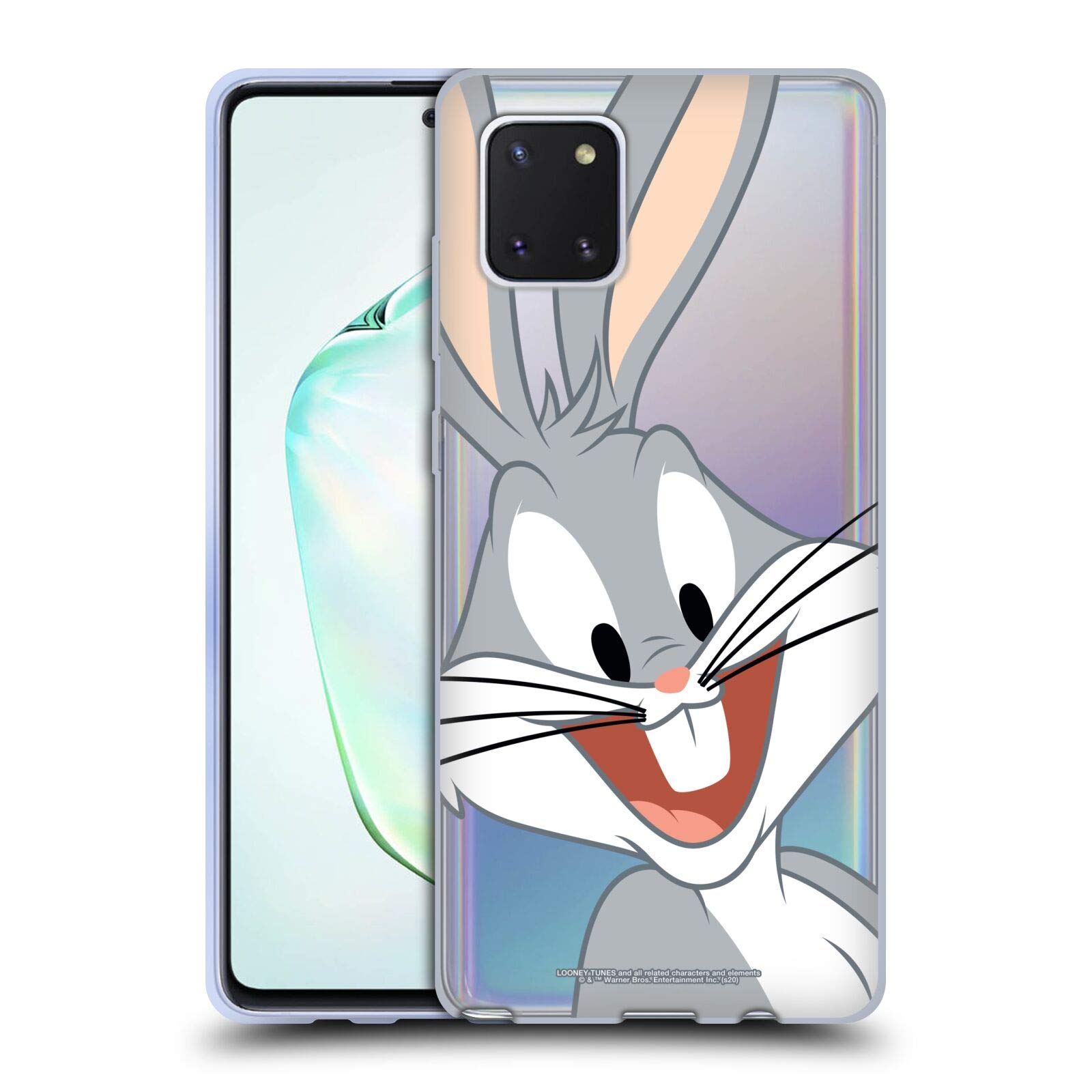 Looney Tunes Bugs Bunny Soft Gel Case for Samsung Galaxy Note10 Lite | Officially Licensed by Head Case Designs | Durable Protection & Stylish Design for Everyday Use