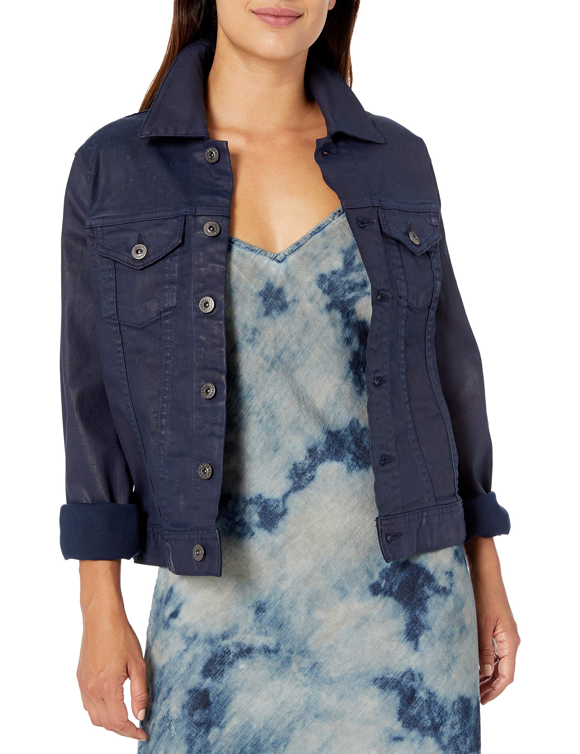AG Adriano Goldschmied Women's Robyn Fitted Stretch Denim Jacket - Slim Fit Denim Jacket for Women, Stretchy Comfort, Vintage Style - Perfect for Casual Outfits, Date Nights & Layering in Fall/Spring