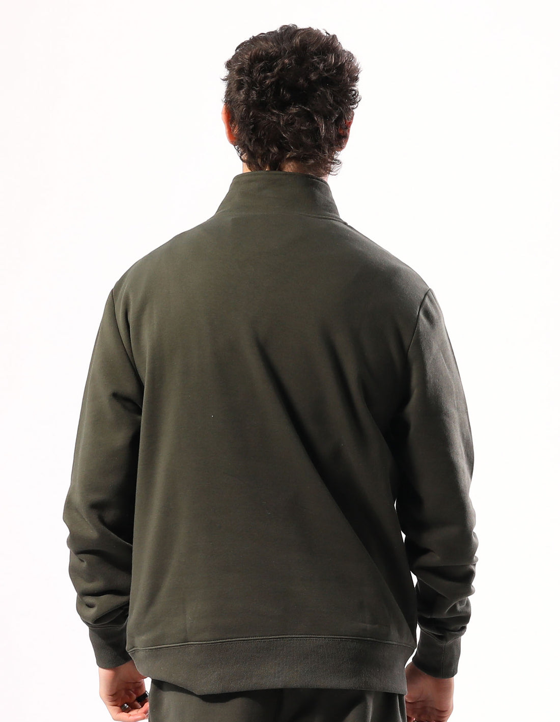 Russell Men's Brooklyn Olive Quarter Zip Top - Lightweight Fleece Pullover for Casual Wear & Outdoor Activities