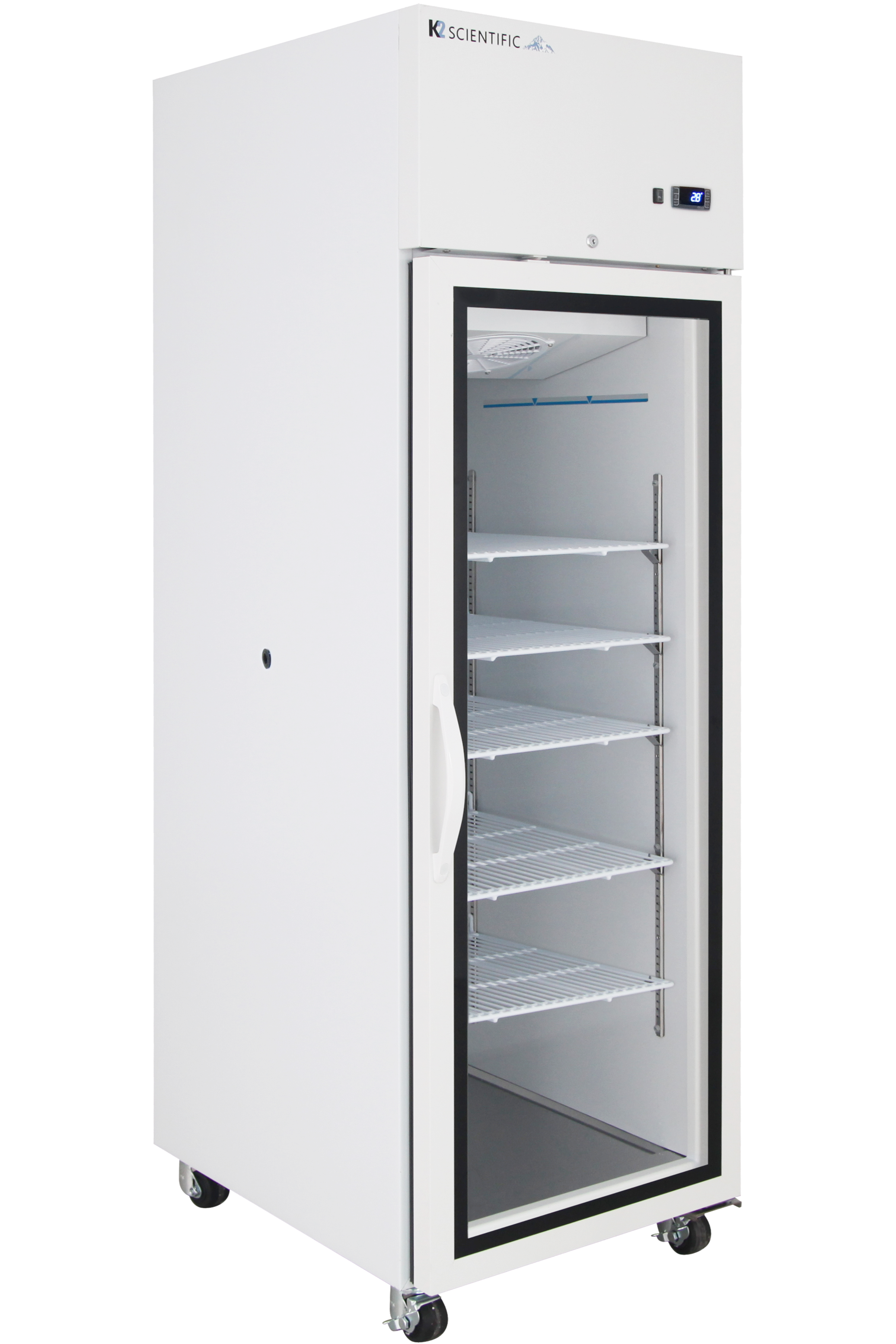 22 Cu. Ft. Glass Door Upright Refrigerator - Energy Efficient Stainless Steel Commercial Fridge for Restaurants, Cafes, and Home Kitchens