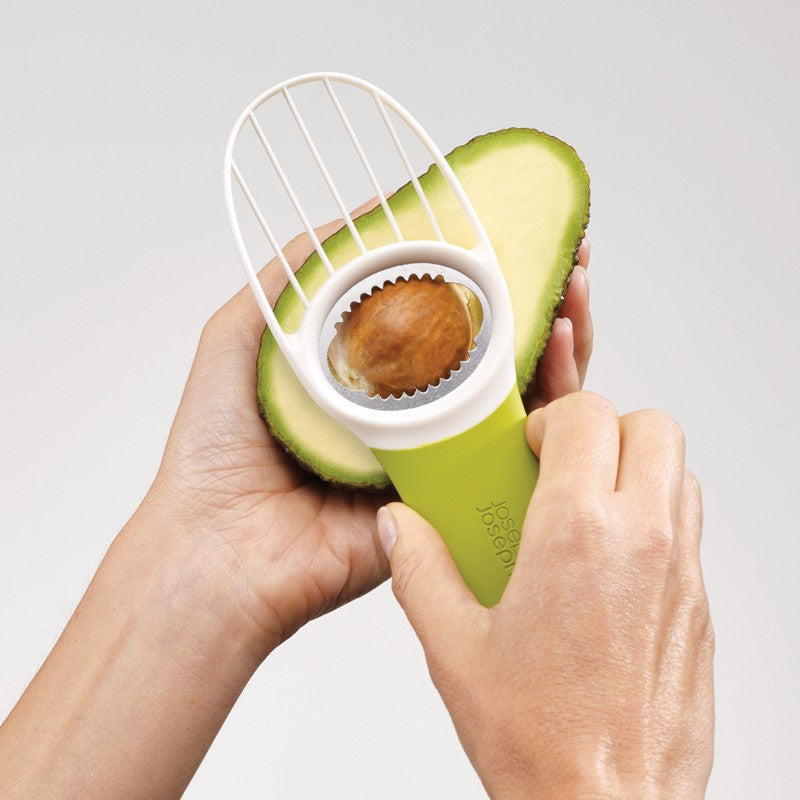 Joseph Joseph Goavocado 3-in-1 Avocado Tool - Slicer, Pitter & Peeler - Perfect for Guacamole, Salads & Healthy Snacks - Kitchen Gadget for Avocado Lovers