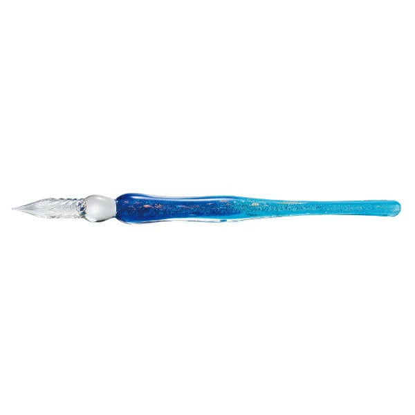 Premium Azonx Glass Dip Pen - Elegant Lamé Blue for Calligraphy, Lettering & Art - Perfect for Ink Drawing, Handwriting Practice & Gift Giving