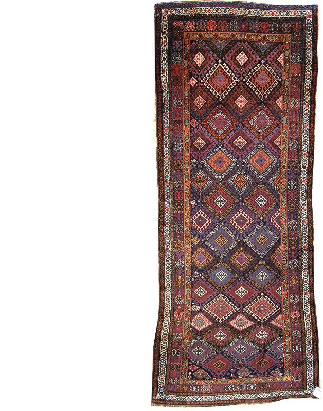 Vintage Handwoven Tribal Rug with Hooked Lozenges Design - JF3212 | Perfect for Bohemian Home Decor, Living Room Accent & Ethnic Style Floor Covering